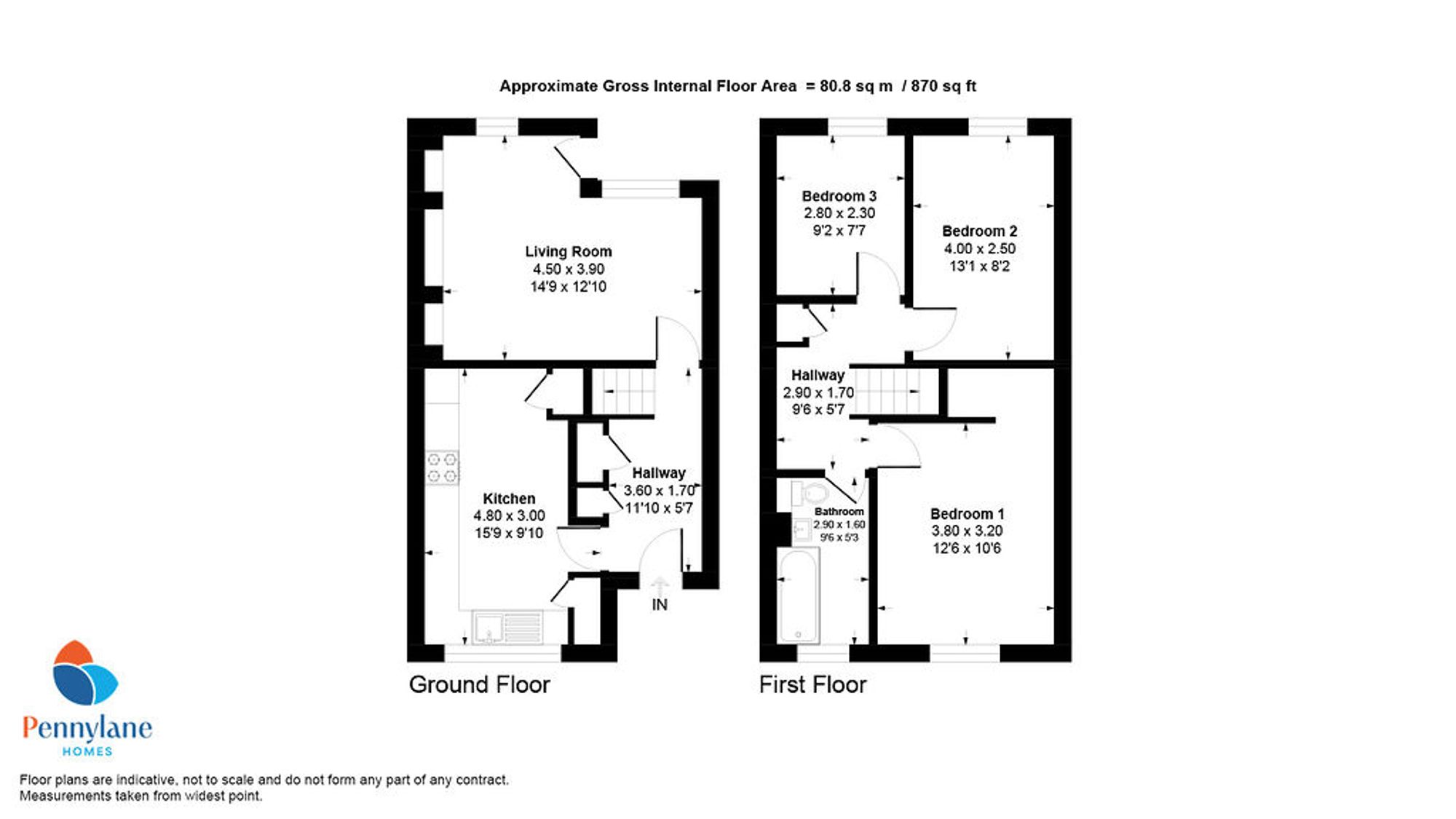 107 Clippens Road, Paisley floorplan