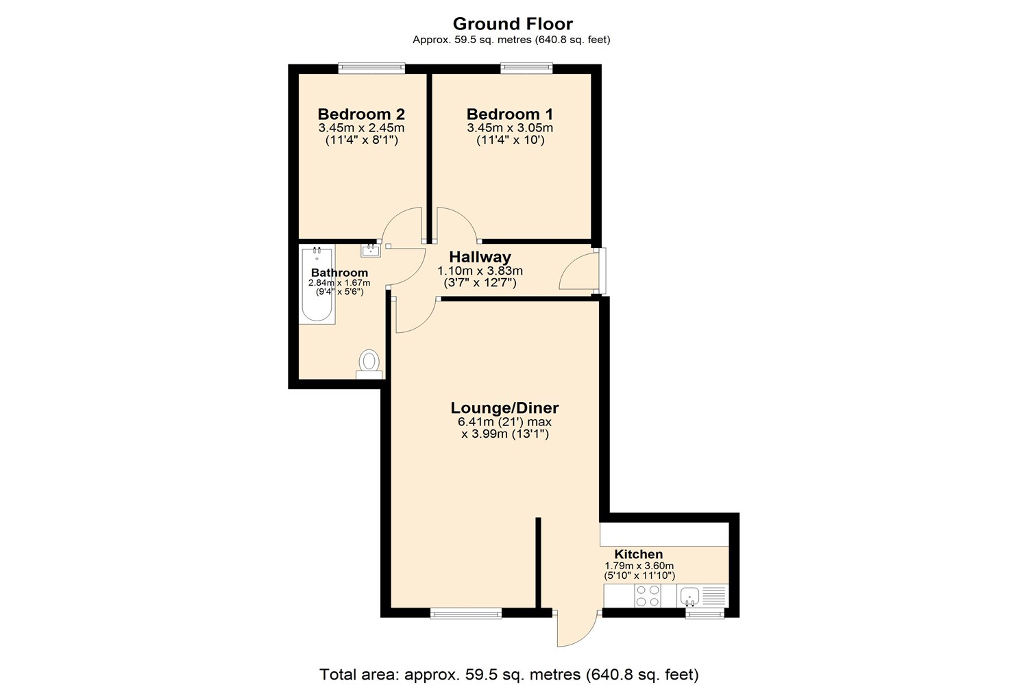 Flat 1, 33 Mountgrove Road, London floorplan