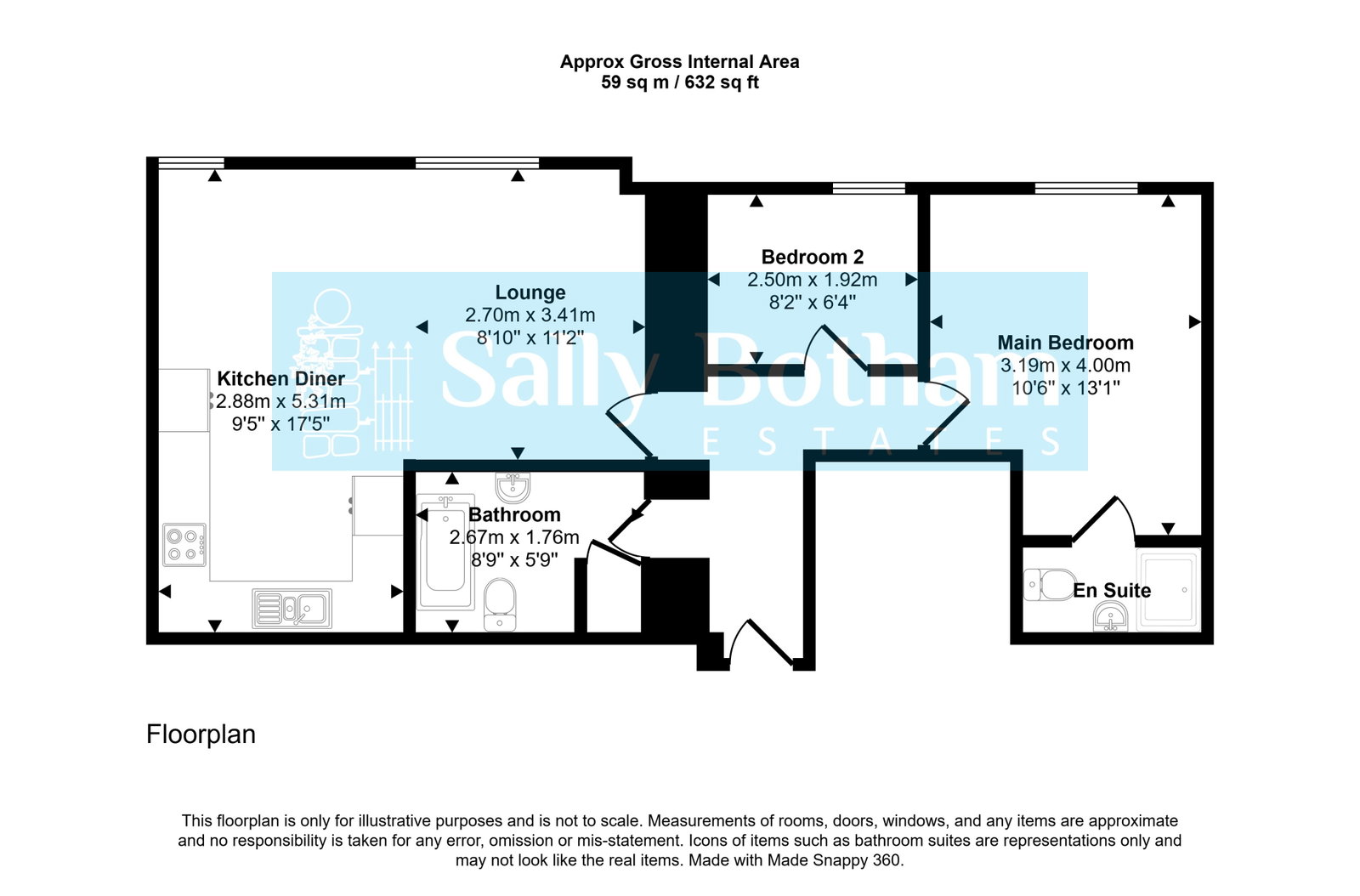 Apartment 8, Baileys Mill, Matlock floorplan