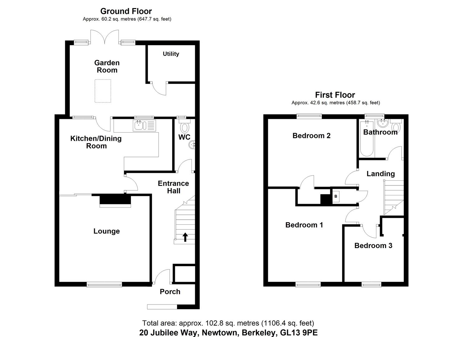 20, Jubilee Way, Newtown, Berkeley floorplan