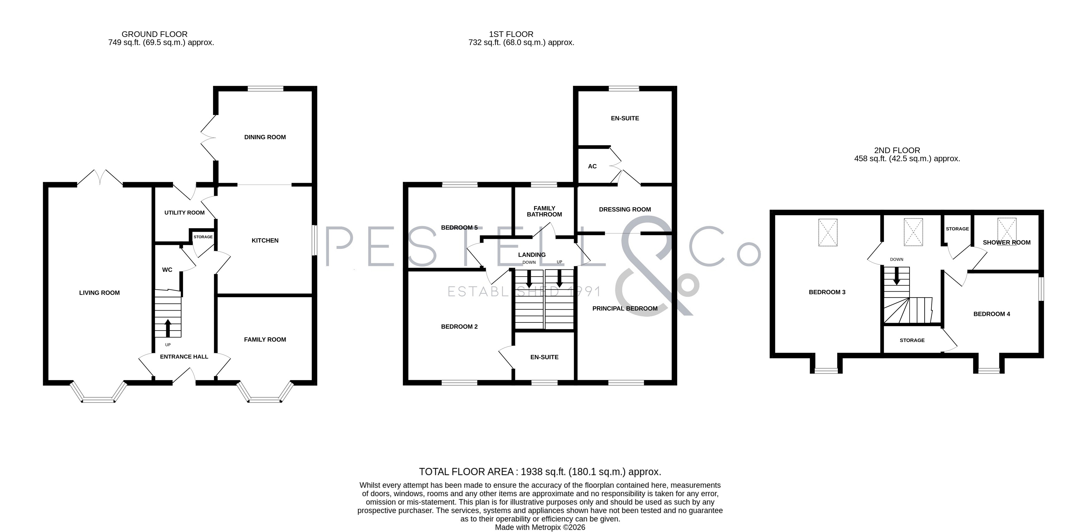 2, Parker Way, Dunmow floorplan