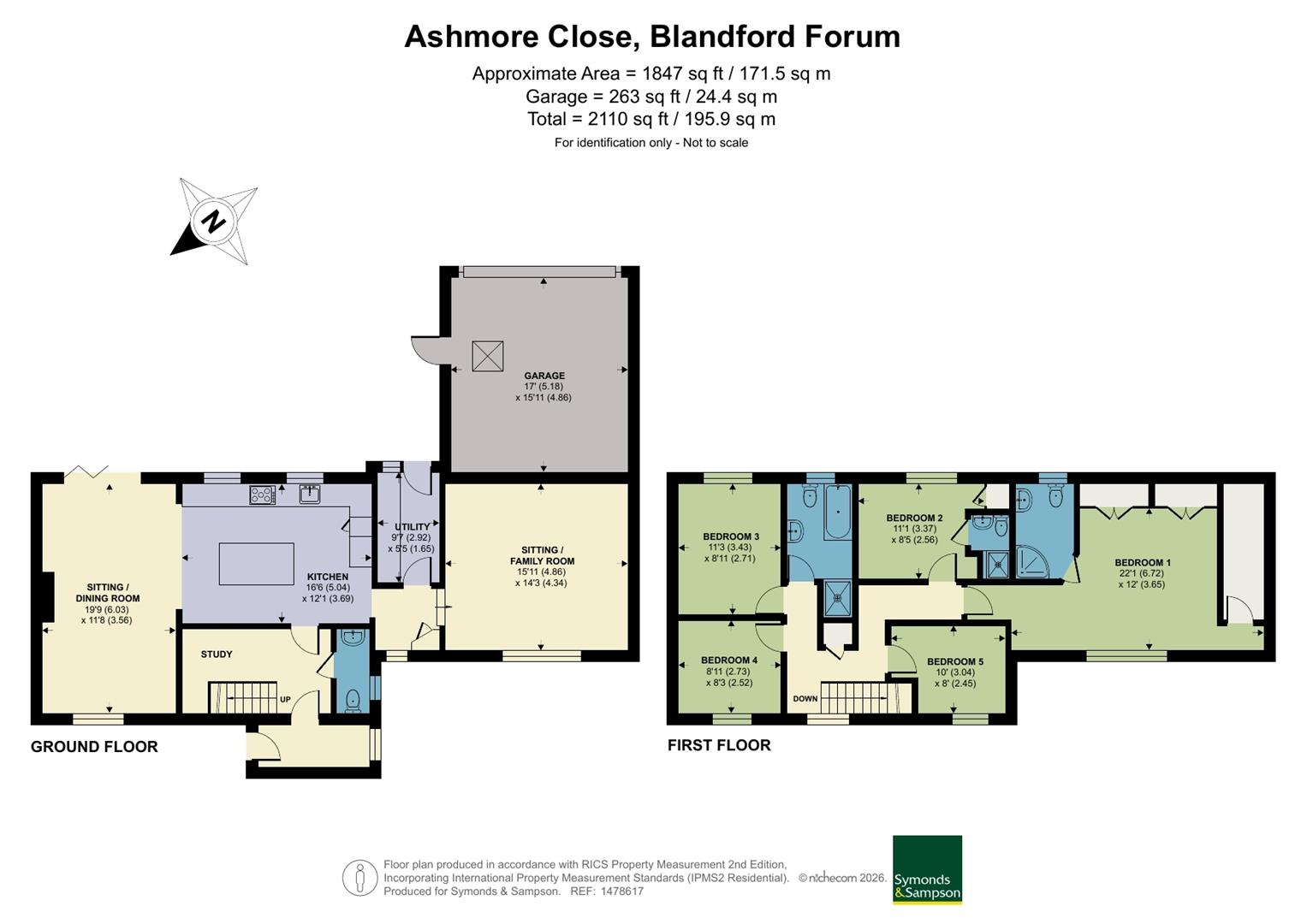 1, Ashmore Close, Blandford Forum floorplan