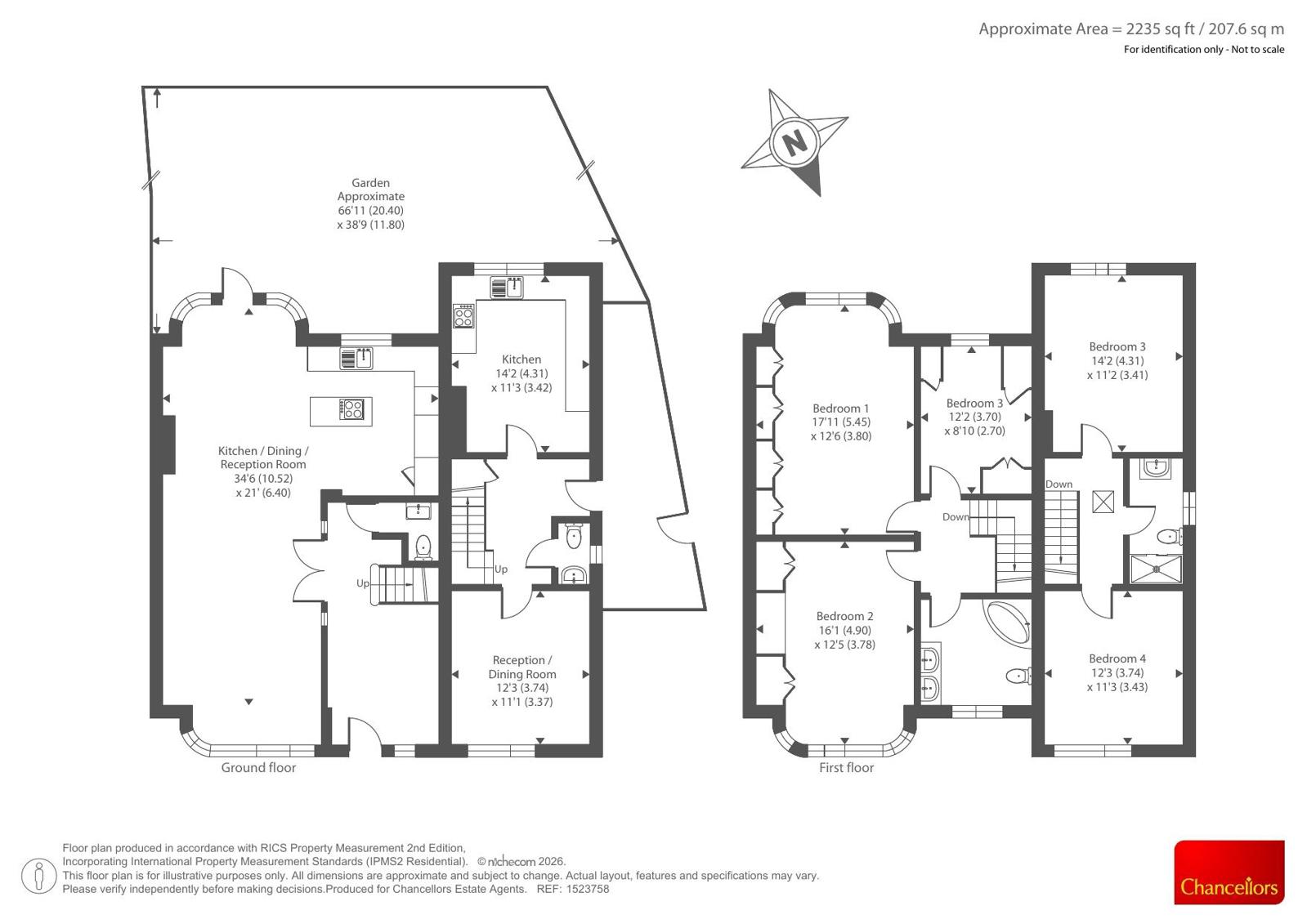 11, Hillcrest Gardens, London floorplan