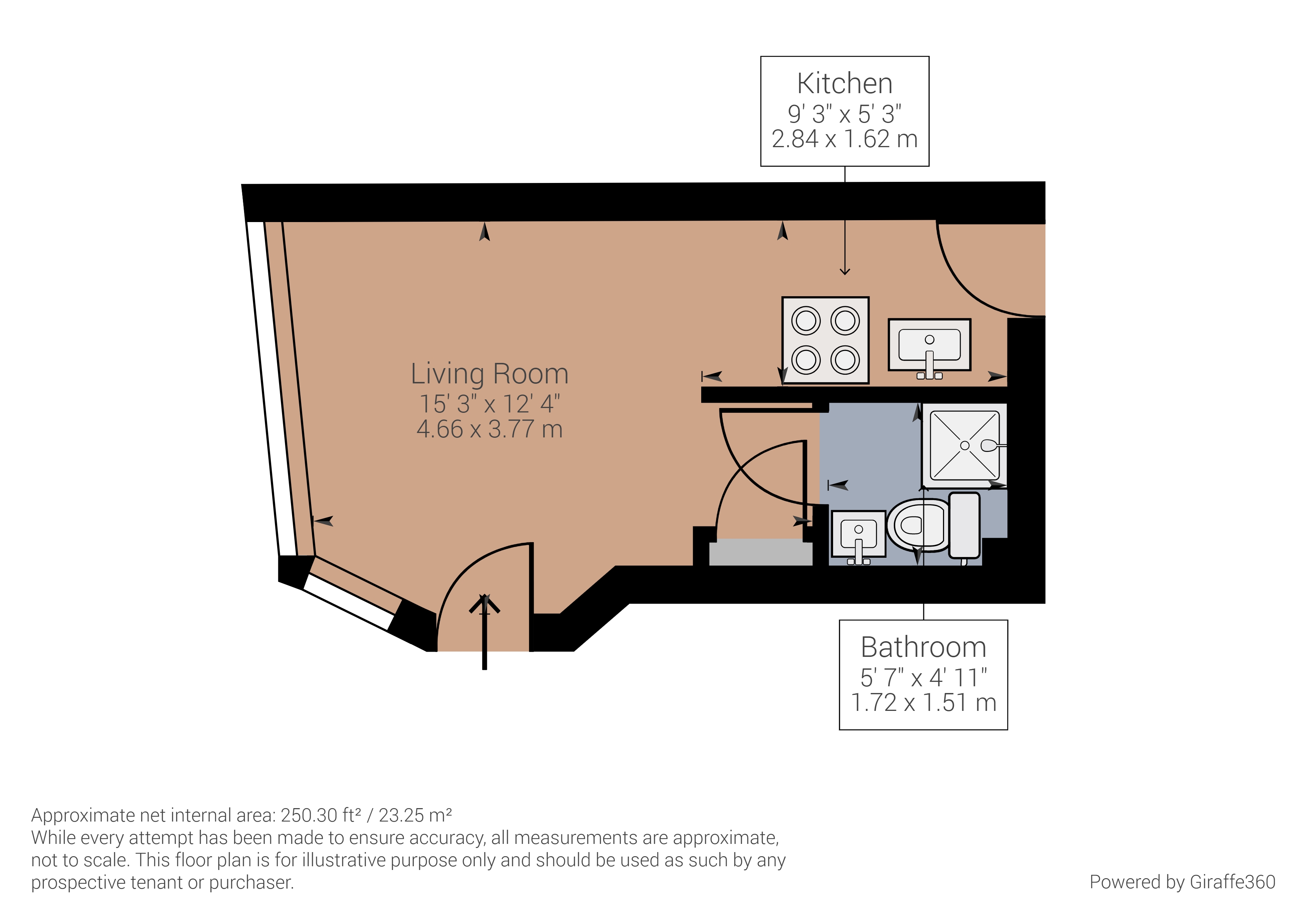 Flat 1, 3, Boundary Road, Hove floorplan