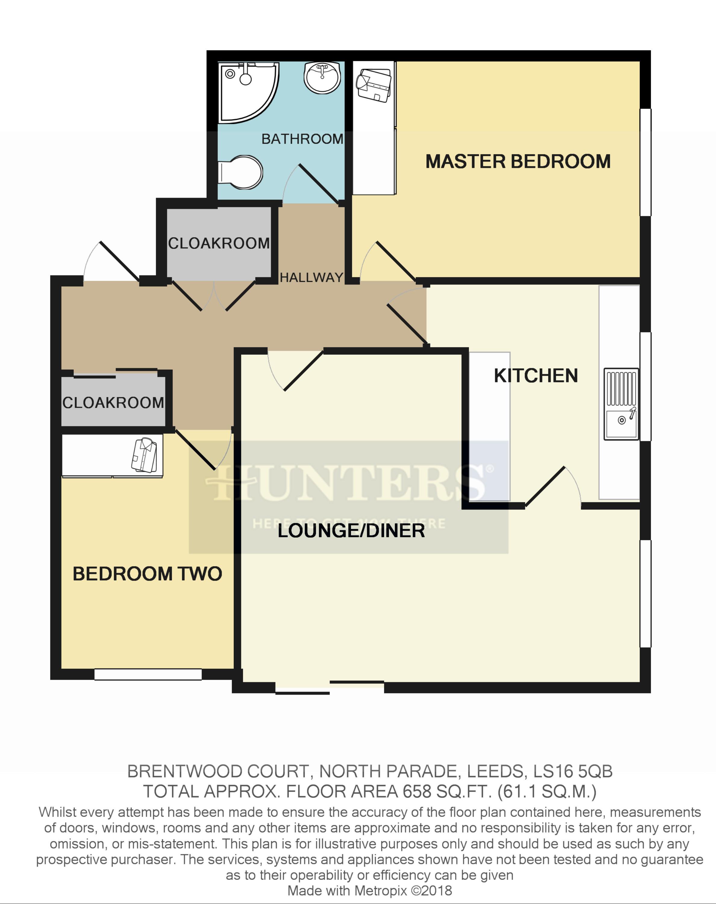 2 Bedrooms Flat for sale in Brentwood Court, North Parade, Leeds LS16