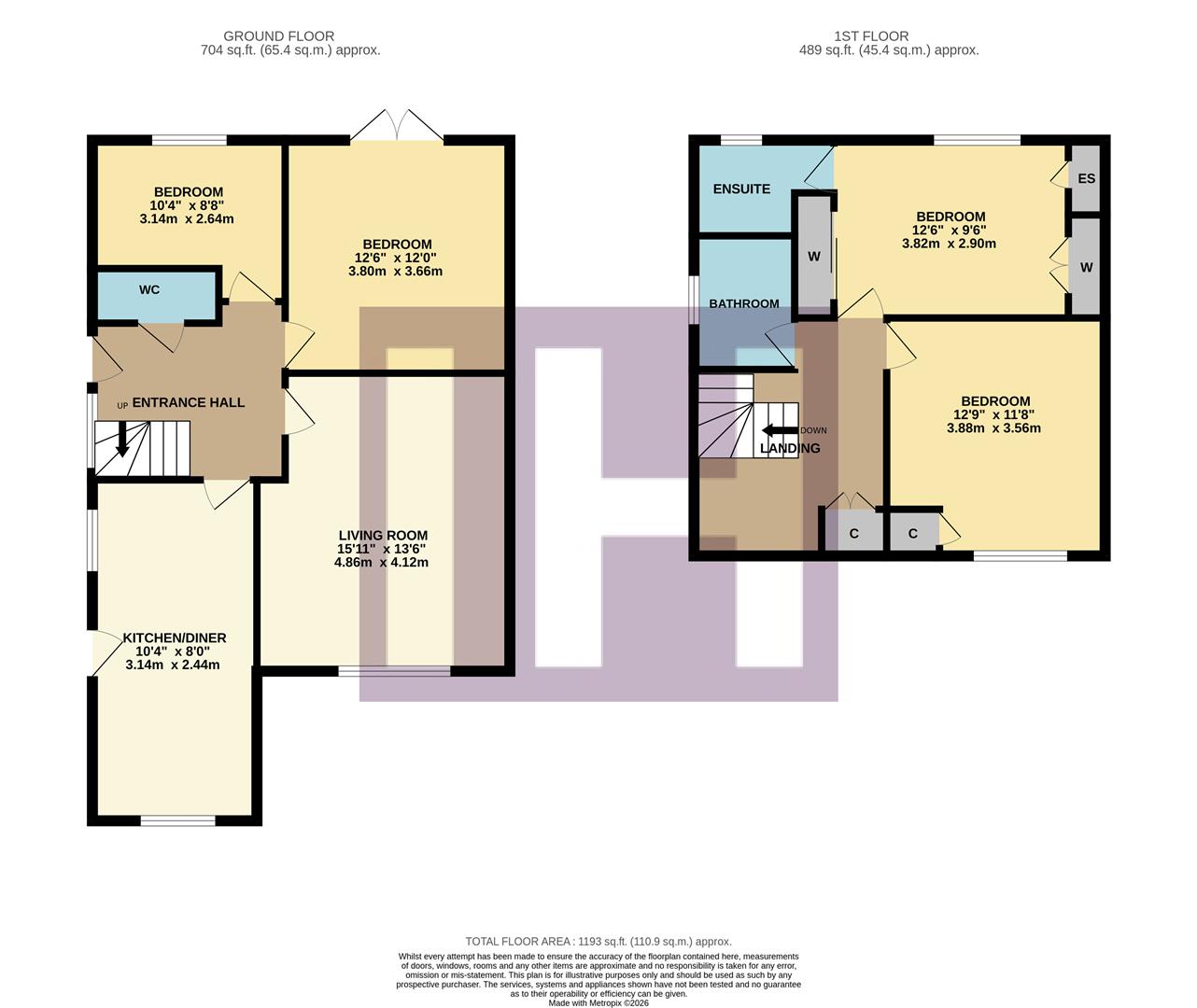 11A, Cedar Drive, Middlesbrough floorplan