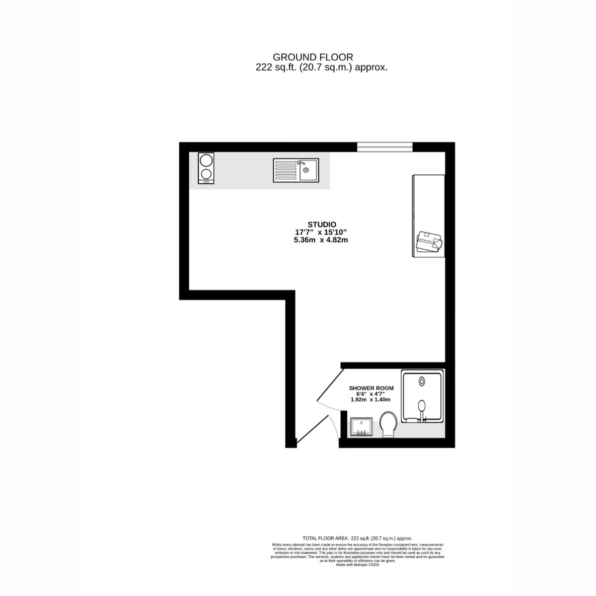 Flat 027, 378, North Road, Preston floorplan