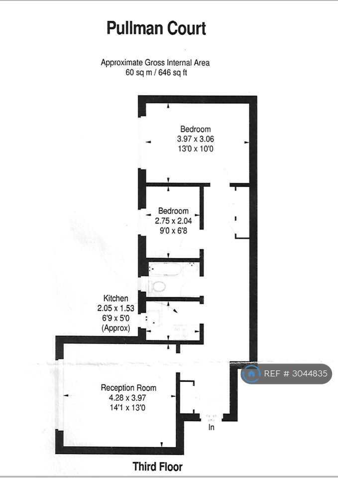 Flat, Pullman Court Streatham Hill, London floorplan