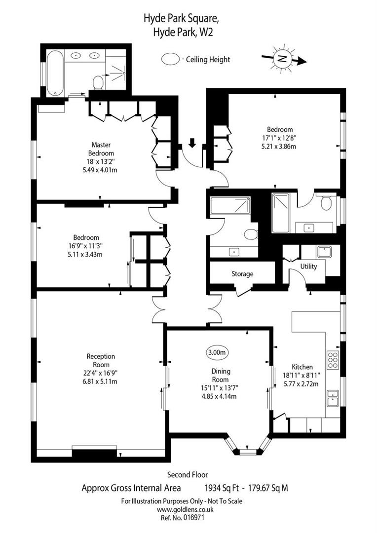 Flat 9, 10, Hyde Park Square, London floorplan