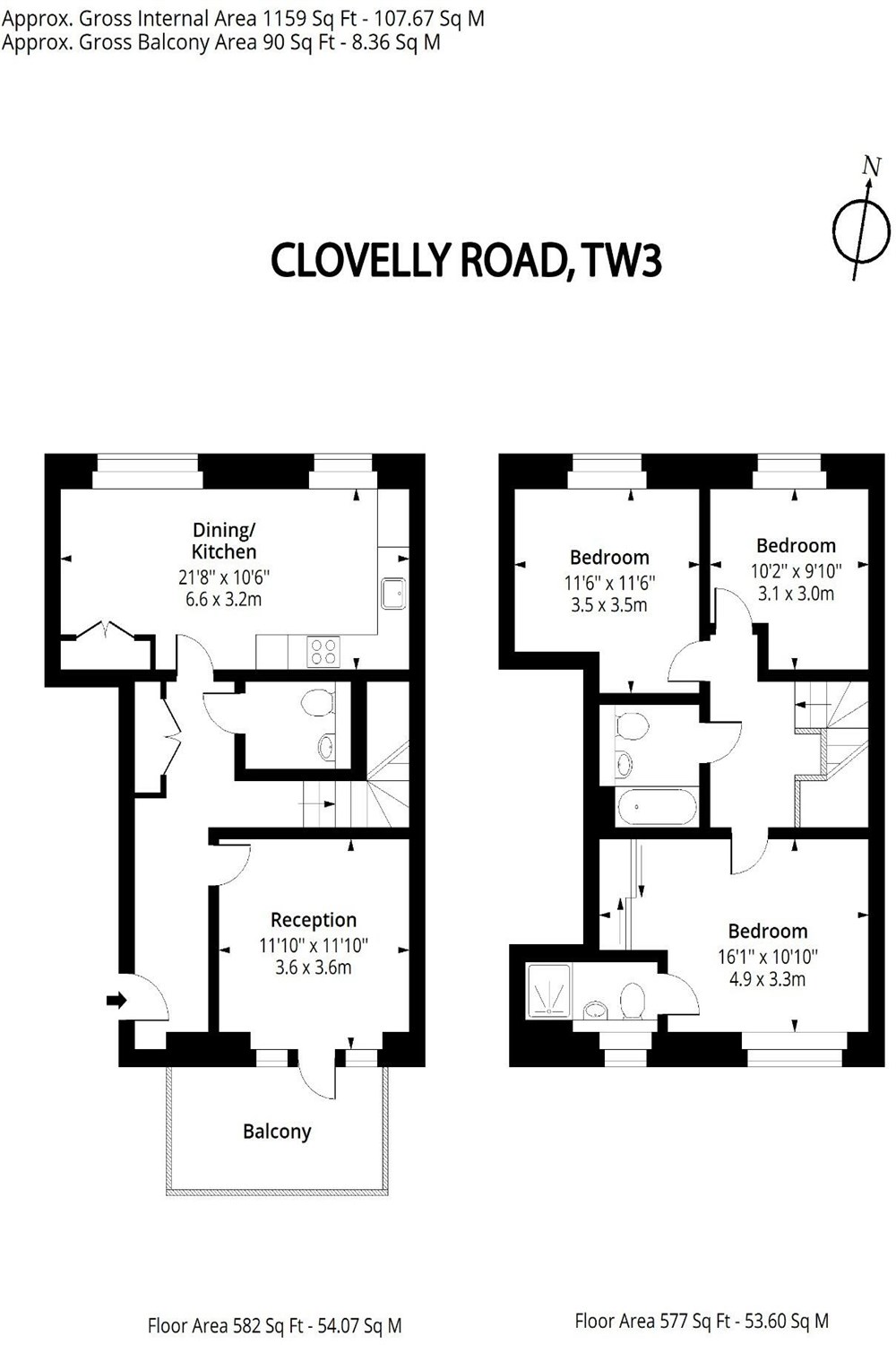 Flat 4, Wardour Court, 60 Clovelly Road, Hounslow floorplan