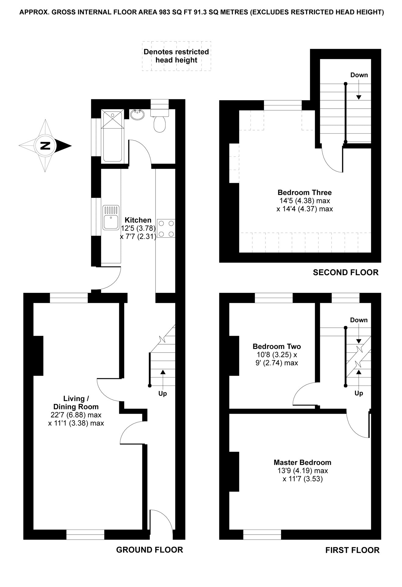 3 Bedrooms Terraced house for sale in George Street, Reading, Berkshire RG1