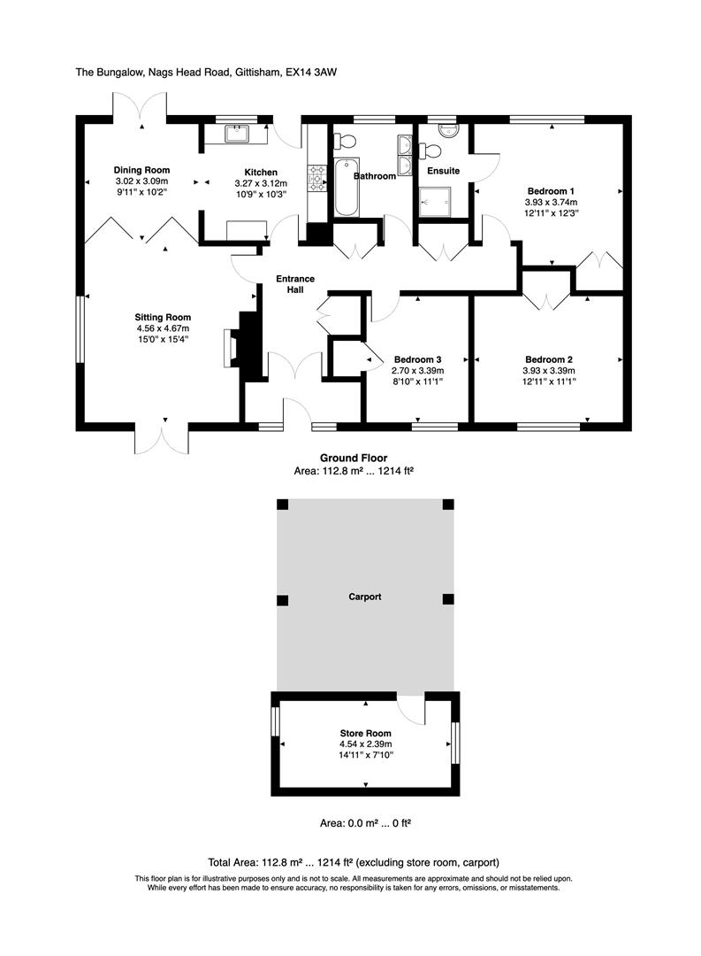 The Bungalow, Nags Head Road, Honiton floorplan