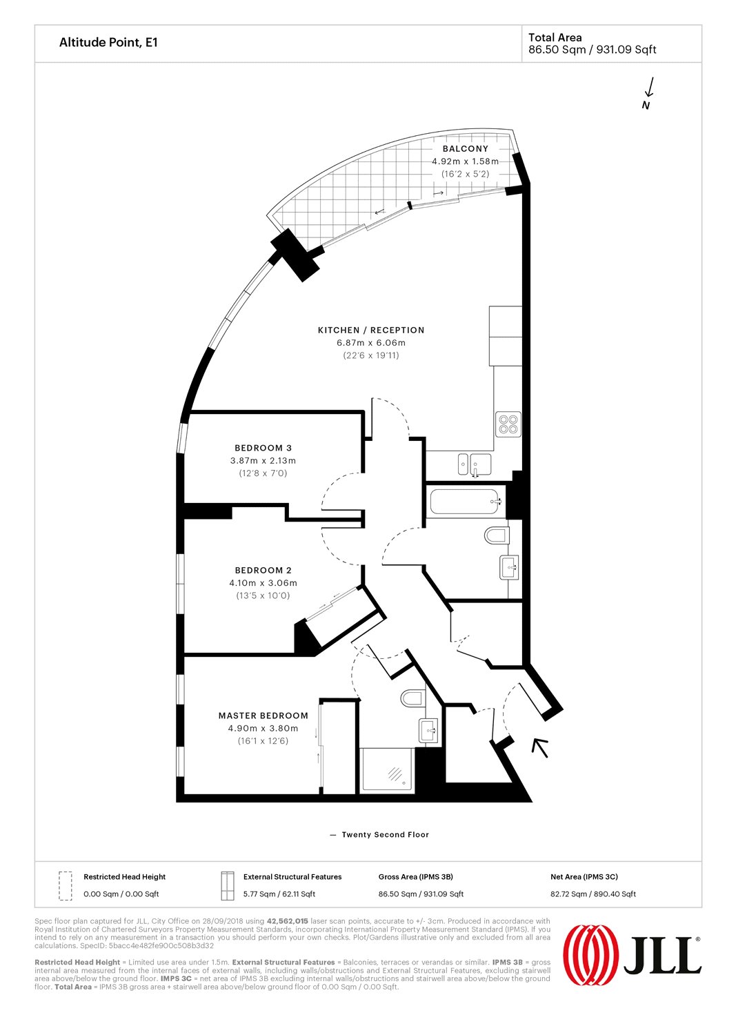 3 Bedrooms Flat to rent in Altitude Point, 71 Alie Street, London E1
