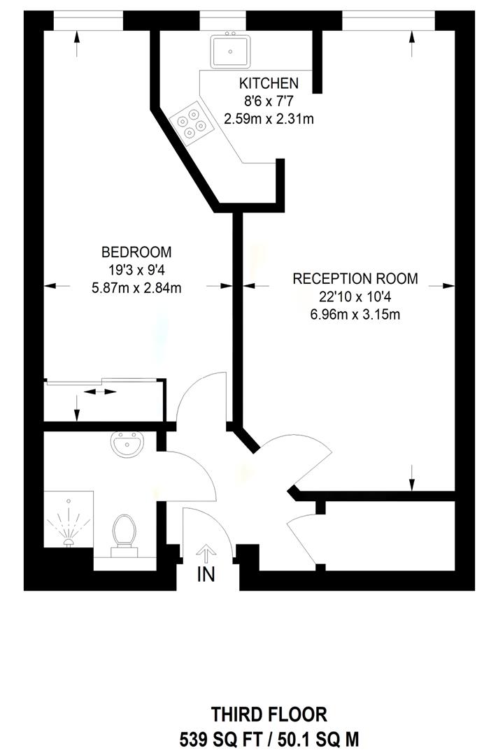 Flat 40 Hampton Lodge, 15, Cavendish Road, Sutton floorplan