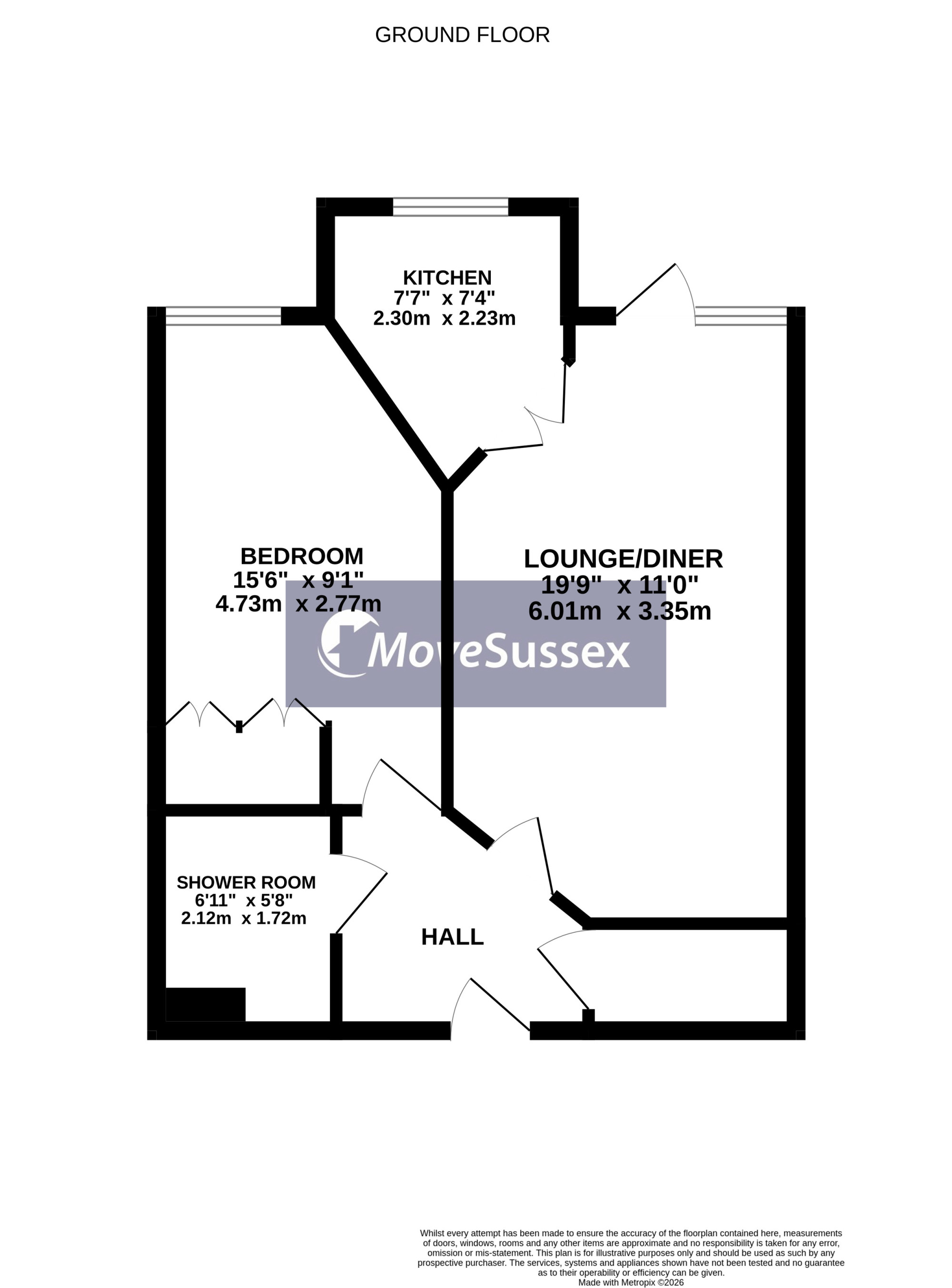 Flat 5, St. Aidans Court, Eastbourne floorplan