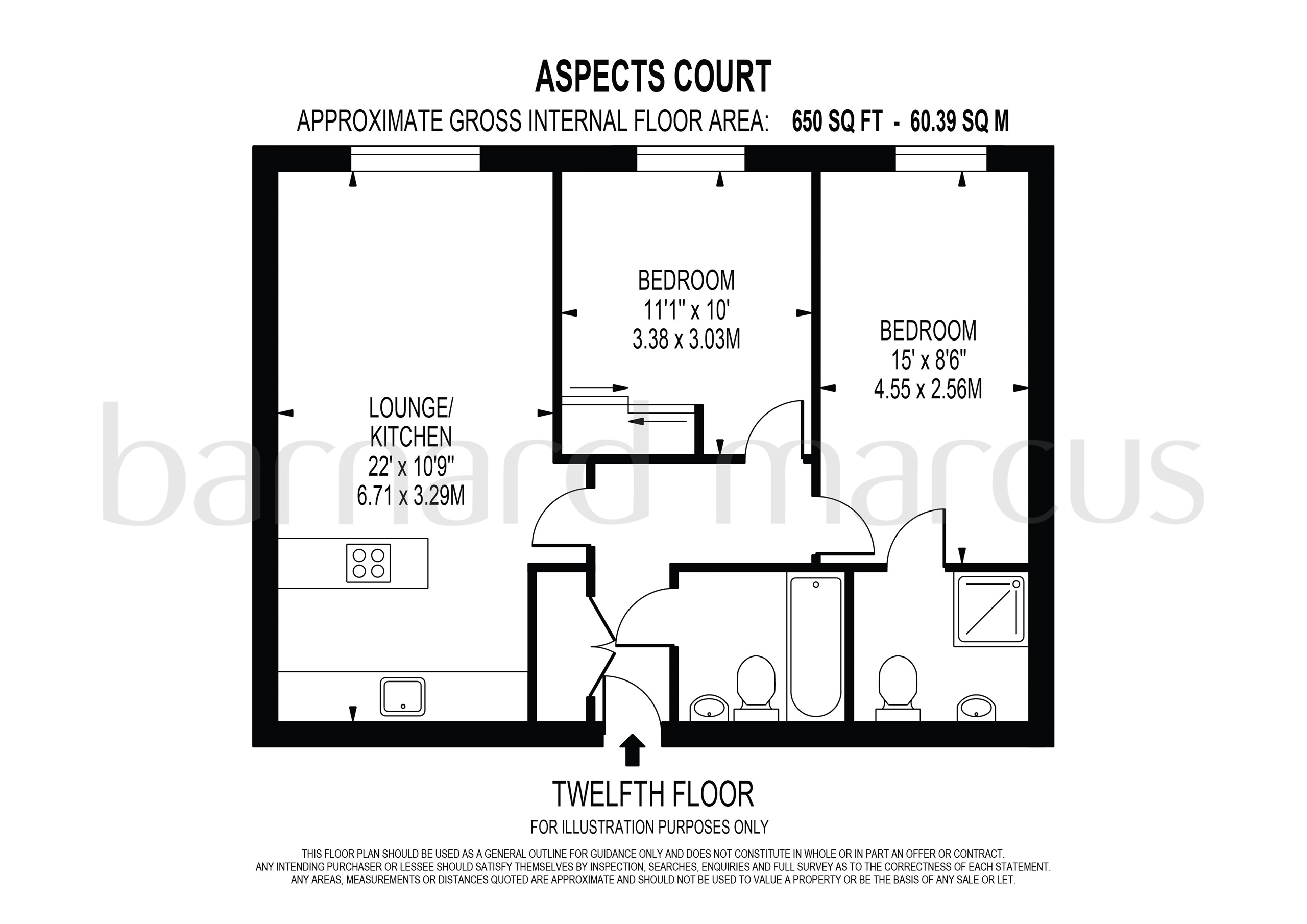 Flat 134, Aspects, 1, Throwley Way, Sutton floorplan