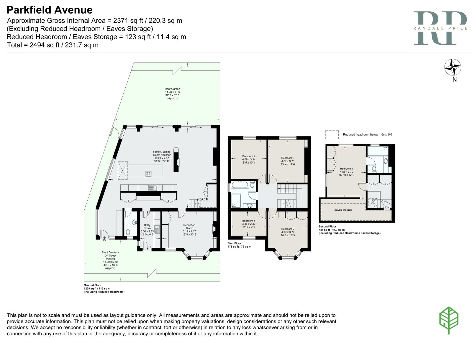 1, Parkfield Avenue, London floorplan