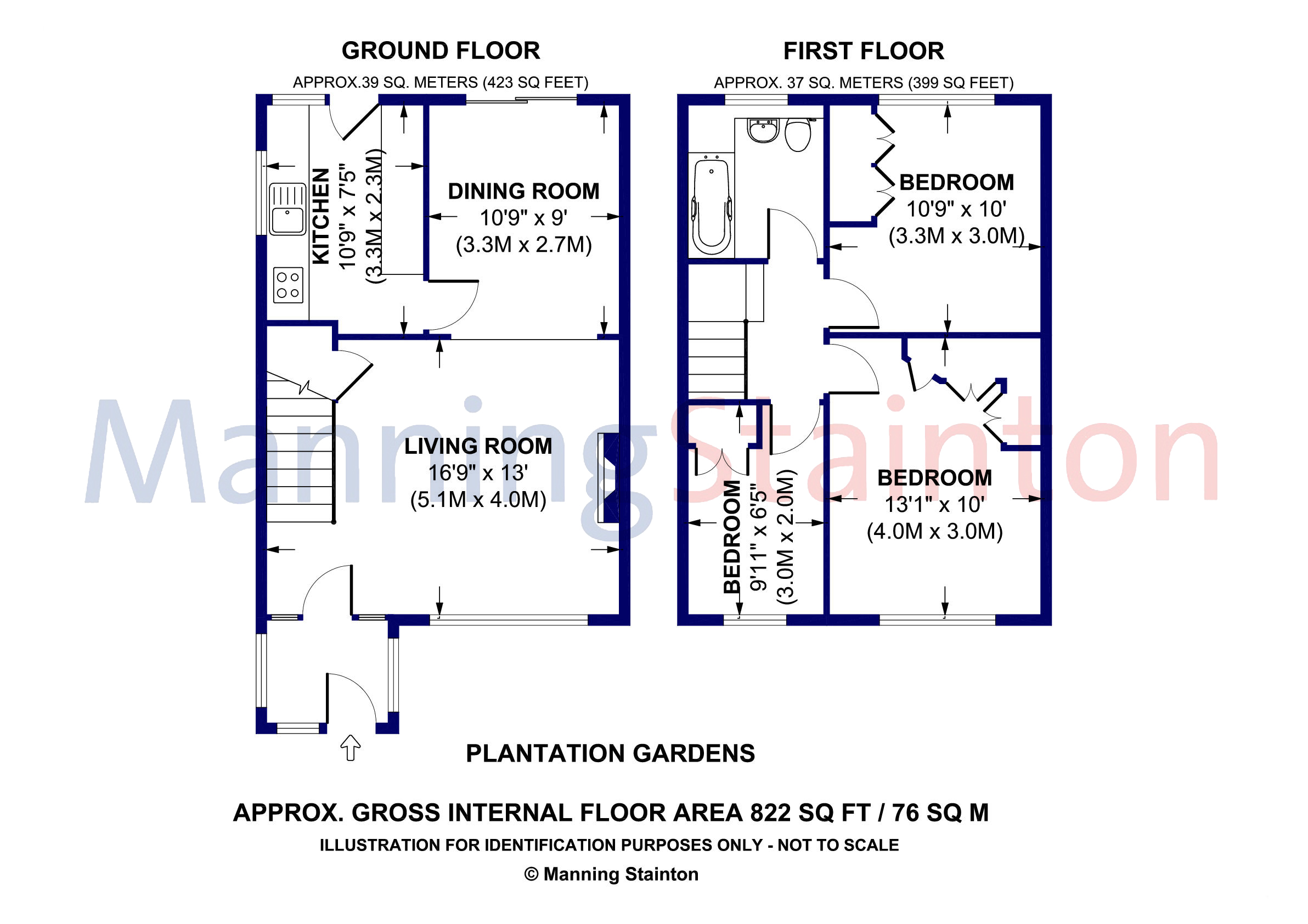 54, Plantation Gardens, West Yorkshire floorplan
