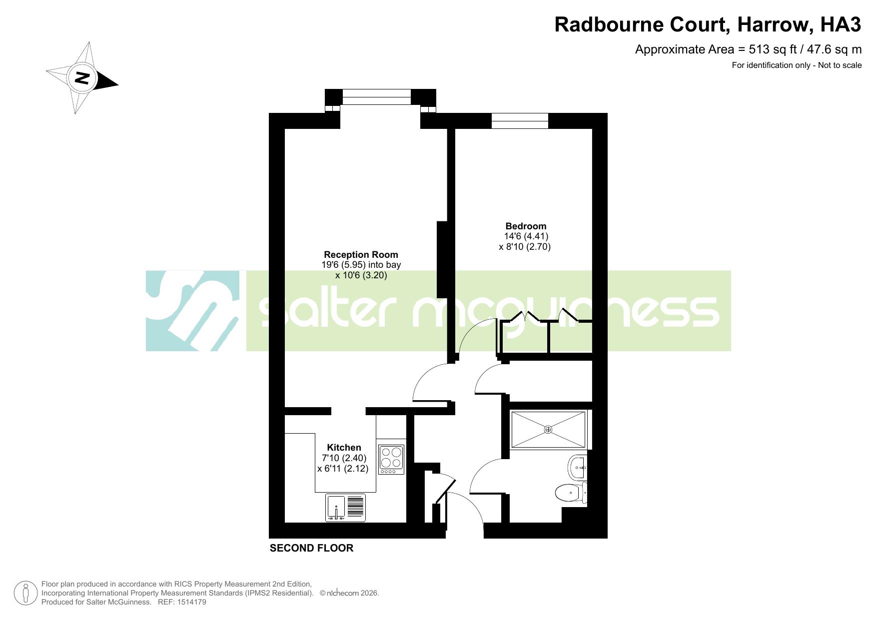 40 Radbourne Court, Draycott Avenue, Kenton floorplan