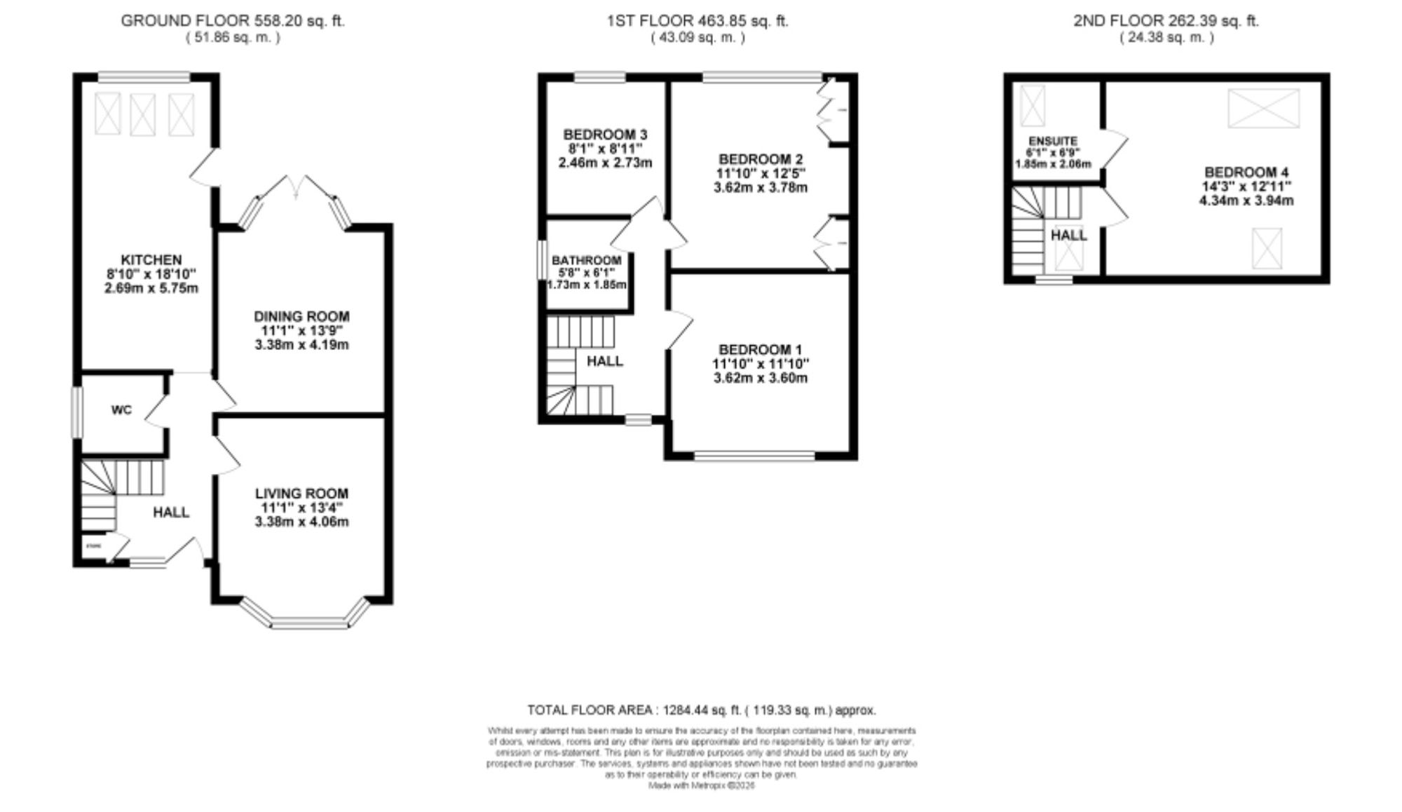279 Eccleshall Road, Stafford floorplan