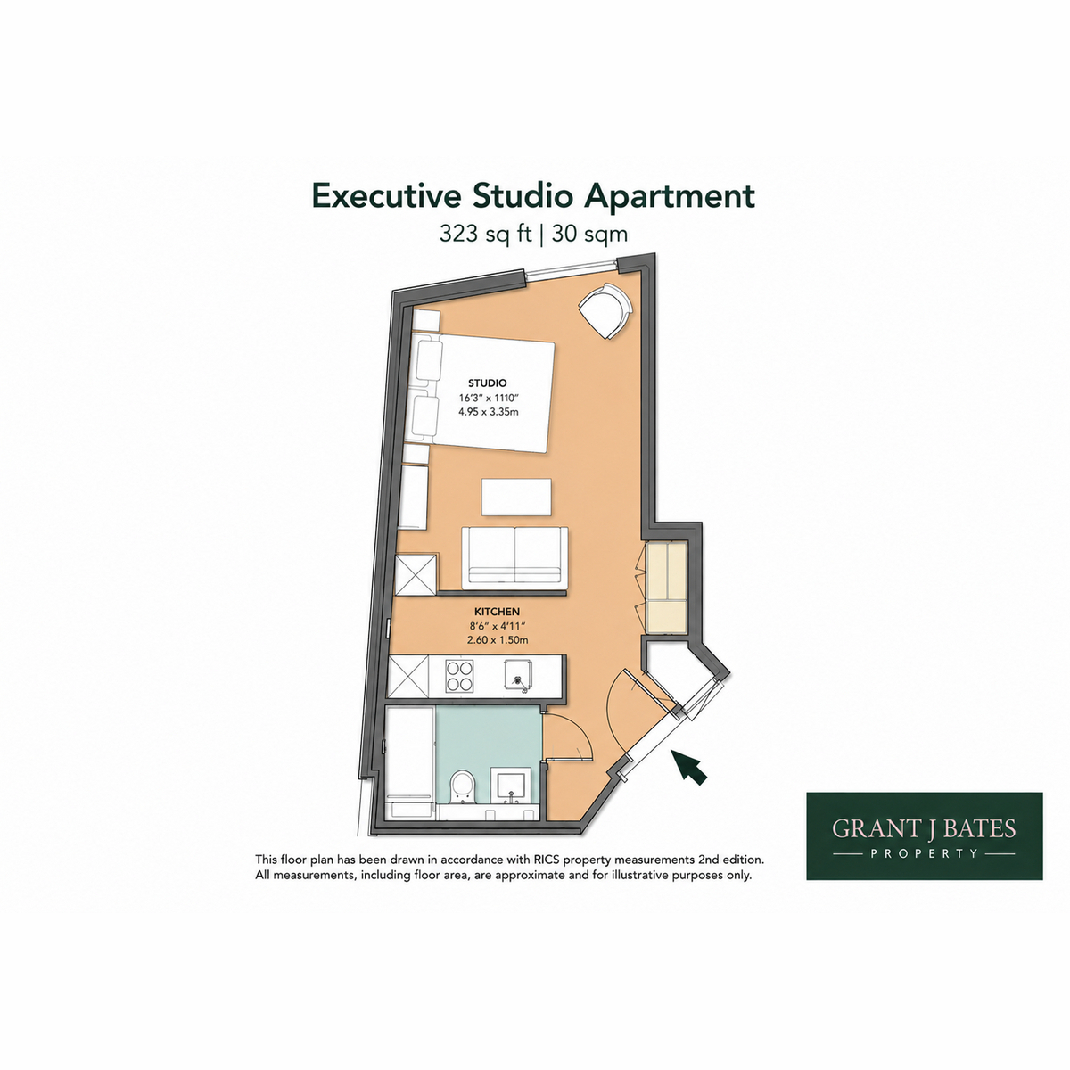 Flat 5d, Three Quays Apartments, 40 Lower Thames Street, London floorplan