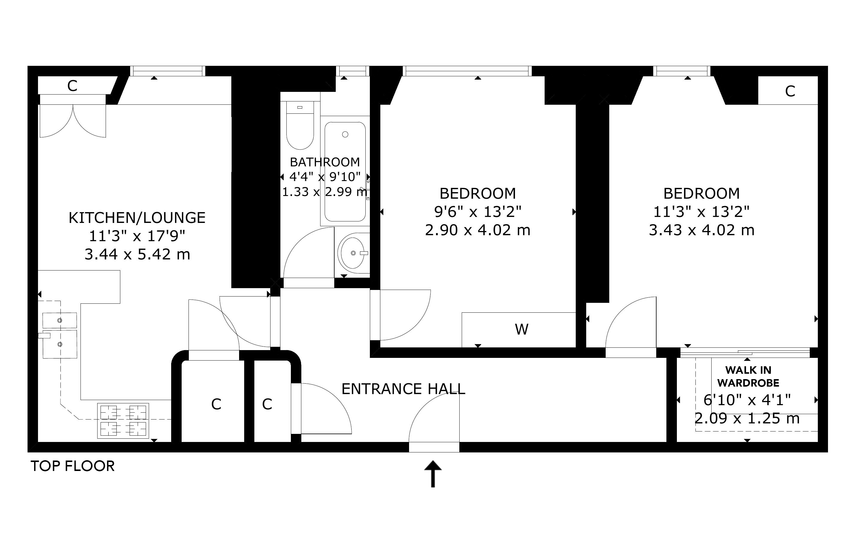 22/11, Lochrin Buildings, Edinburgh floorplan