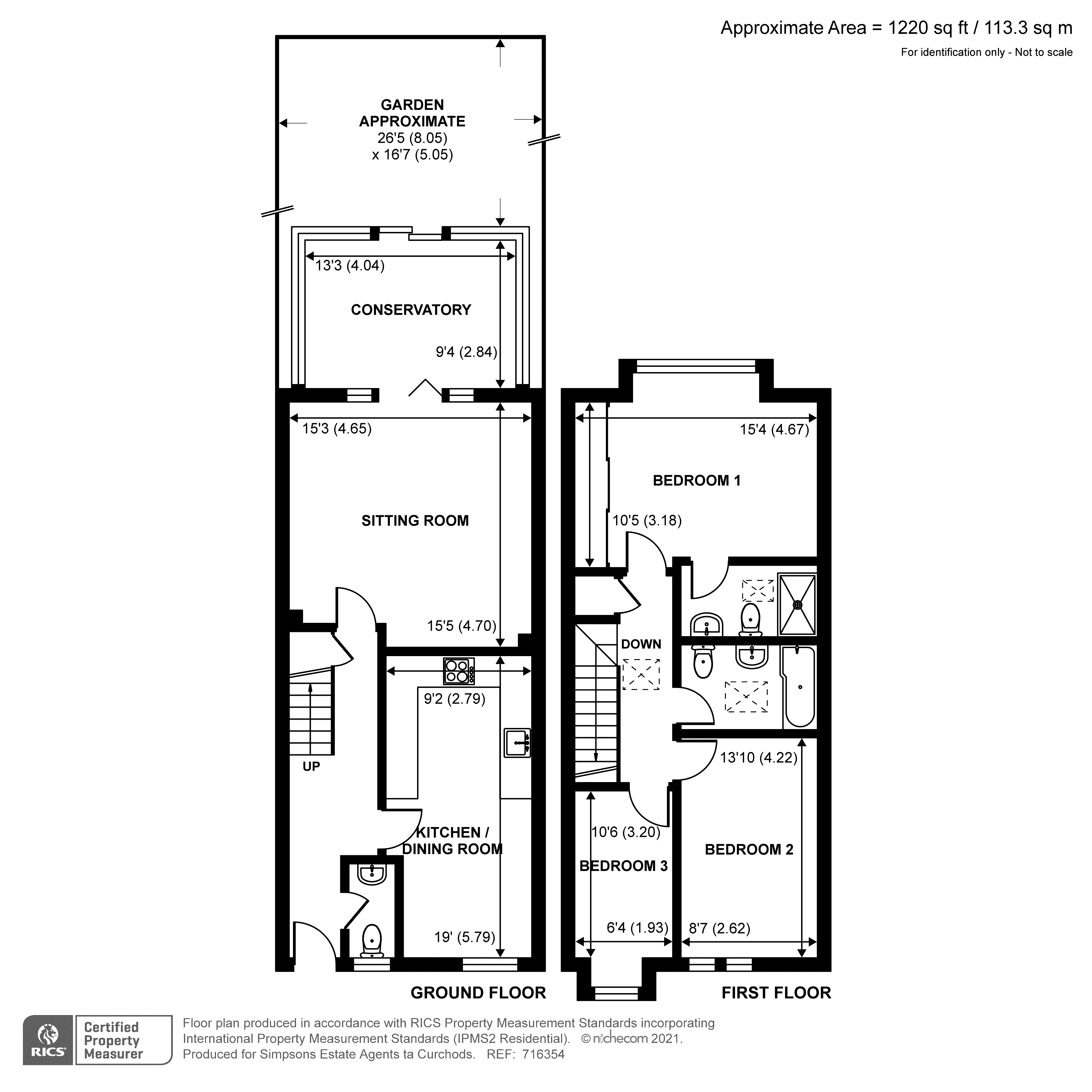 Market Gardens, Copse Road, Cobham KT11, 3 bedroom terraced house for