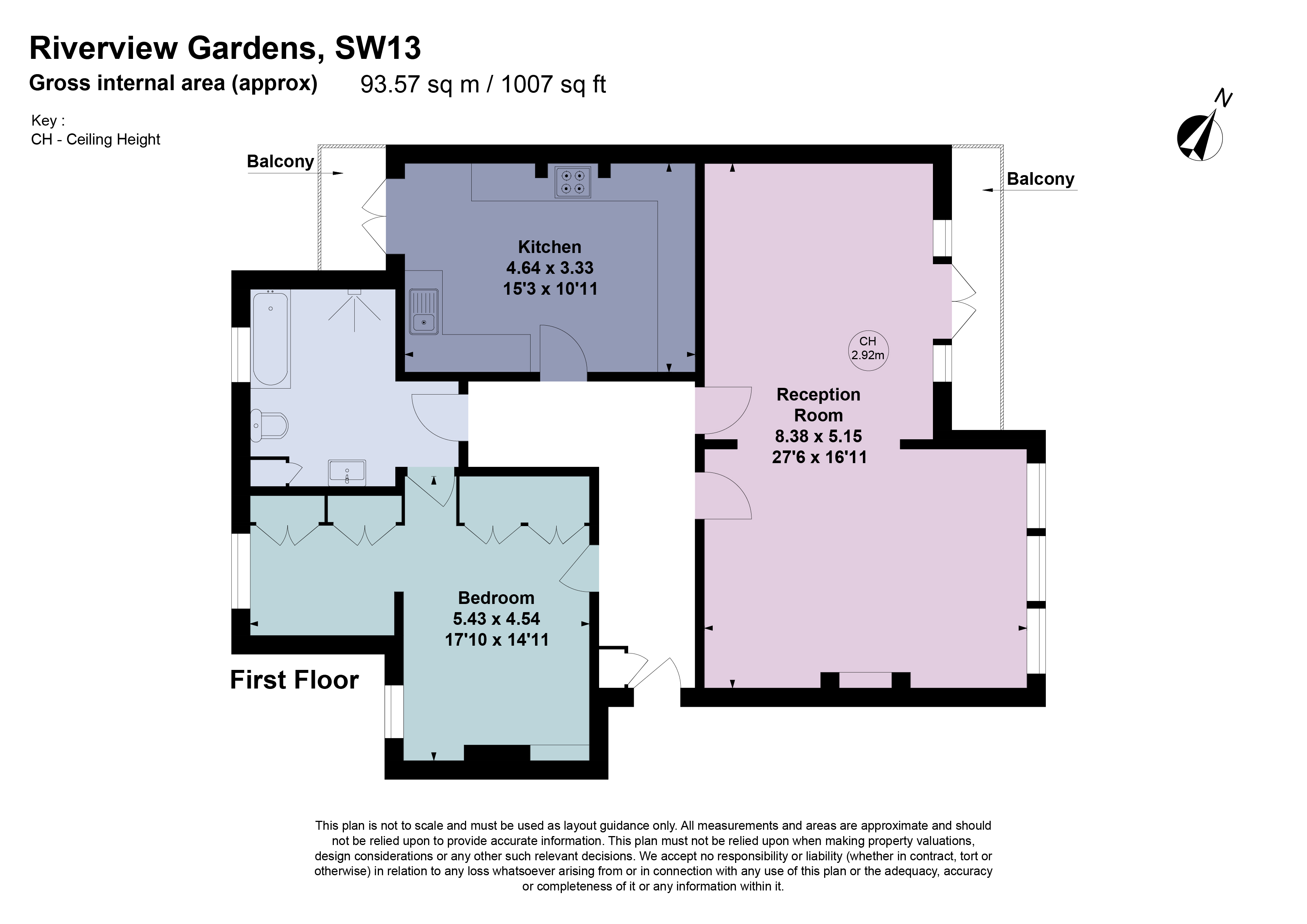 121, Riverview Gardens, London floorplan