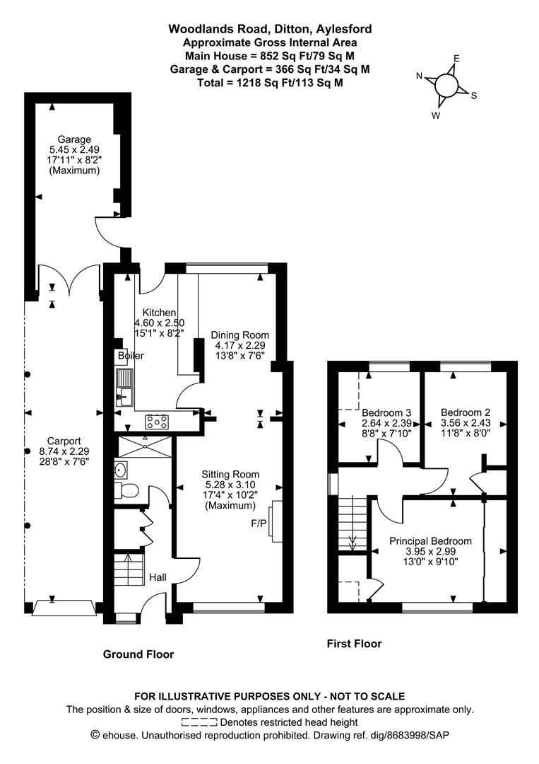 133, Woodlands Road, Ditton floorplan