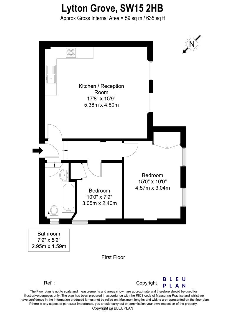 Flat 3, 38, Lytton Grove, Putney floorplan