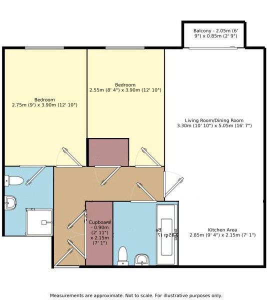 2 Bedrooms Flat to rent in Hackney House, Clydesdale Way, Belvedere, Kent DA17