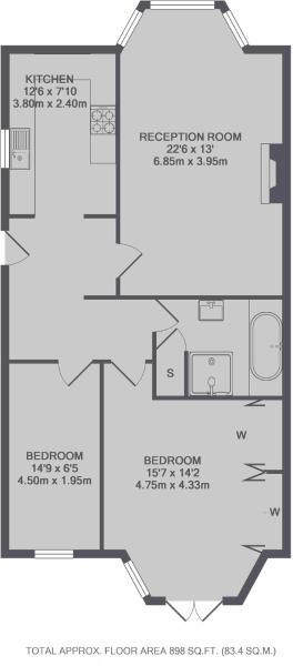 2 Bedrooms Flat to rent in Cambridge Park, Twickenham TW1