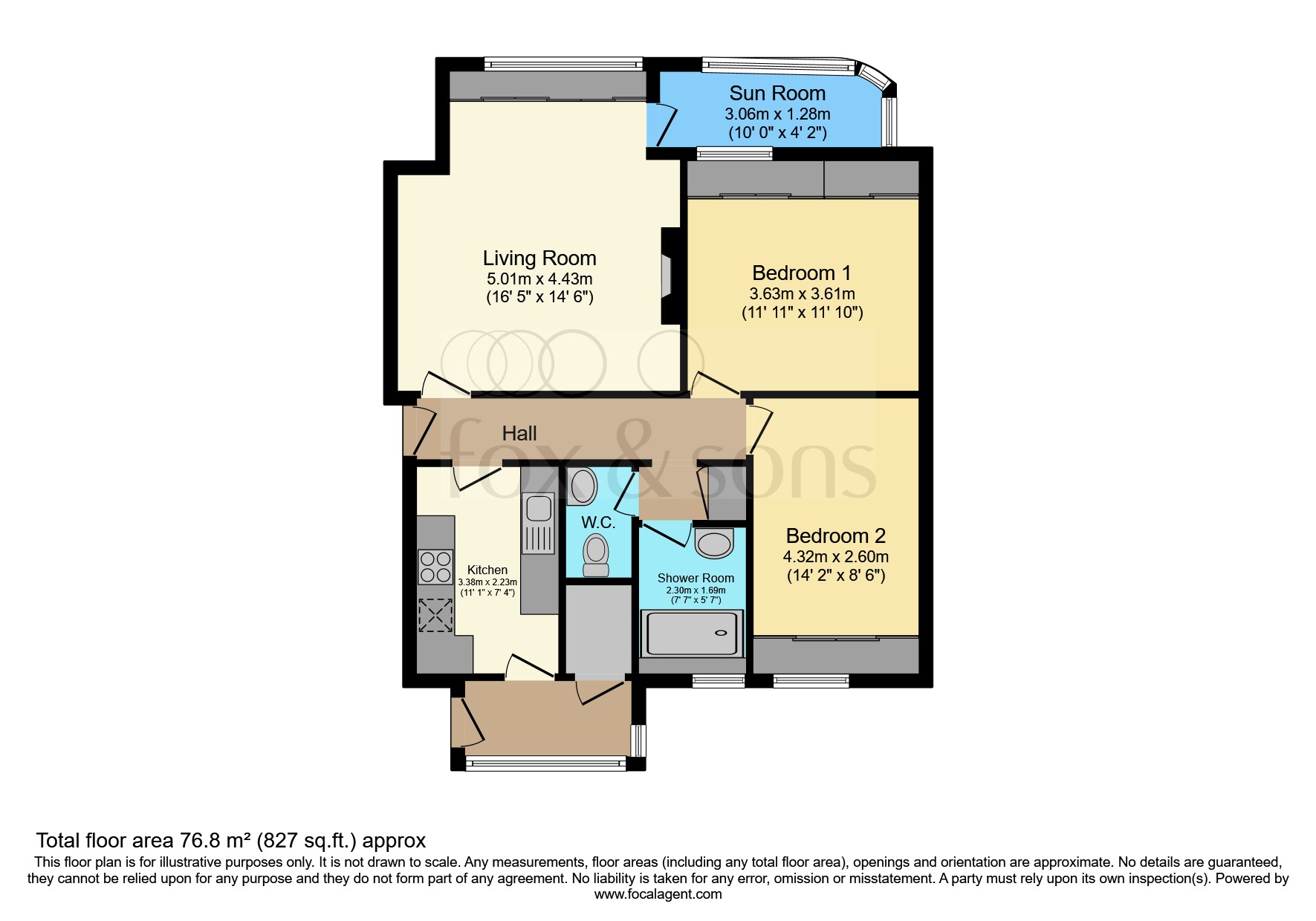 Flat 8, Hastings Court, Winchelsea Gardens, Worthing floorplan