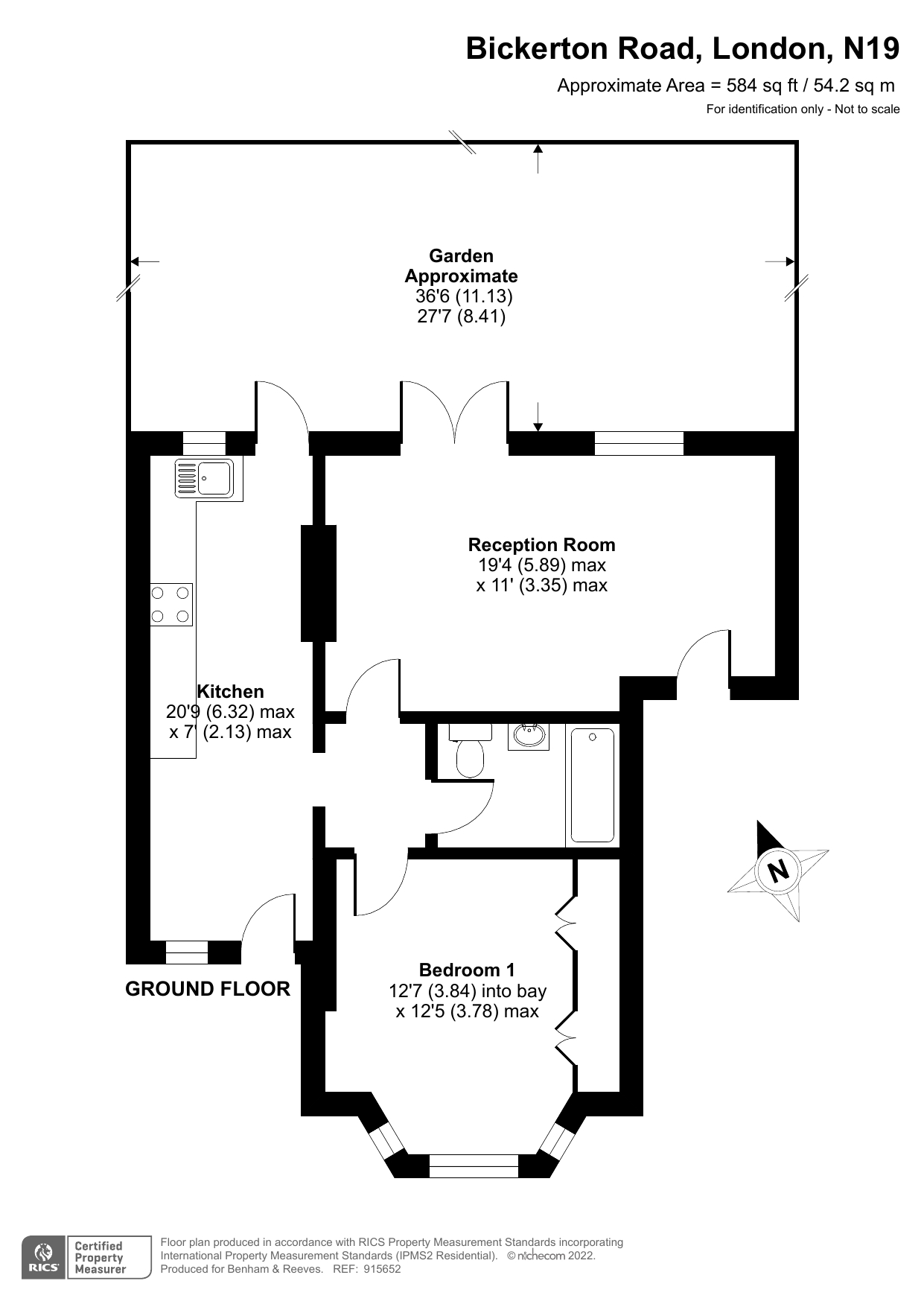 Bickerton Road, Archway N19, 1 bedroom flat for sale 63295932