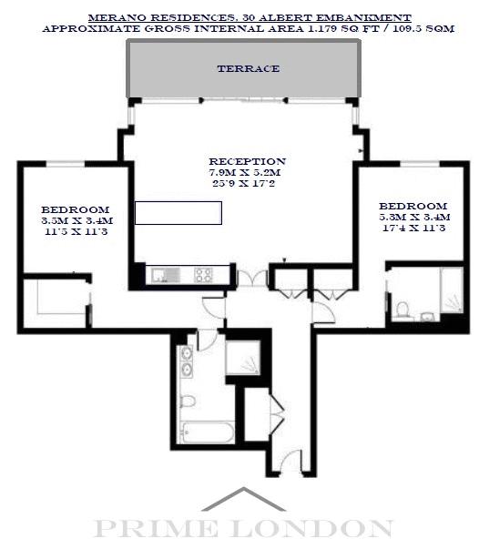 2 Bedrooms Flat to rent in Merano Residences, 30 Albert Embankment, London SE1