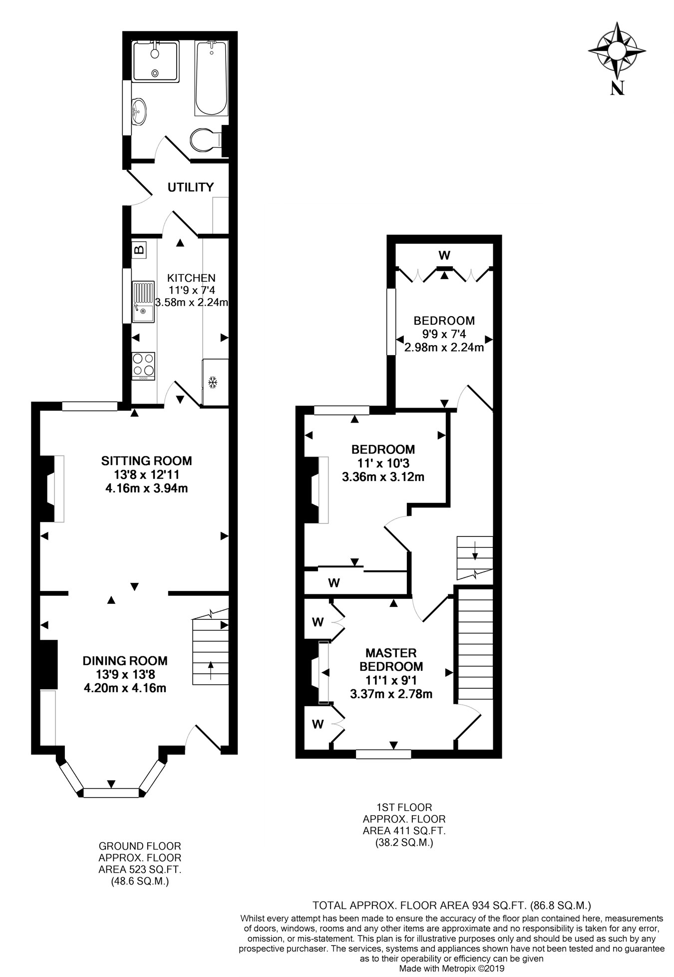 3 Bedrooms Terraced house to rent in Oatlands Road, Burgh Heath, Tadworth KT20