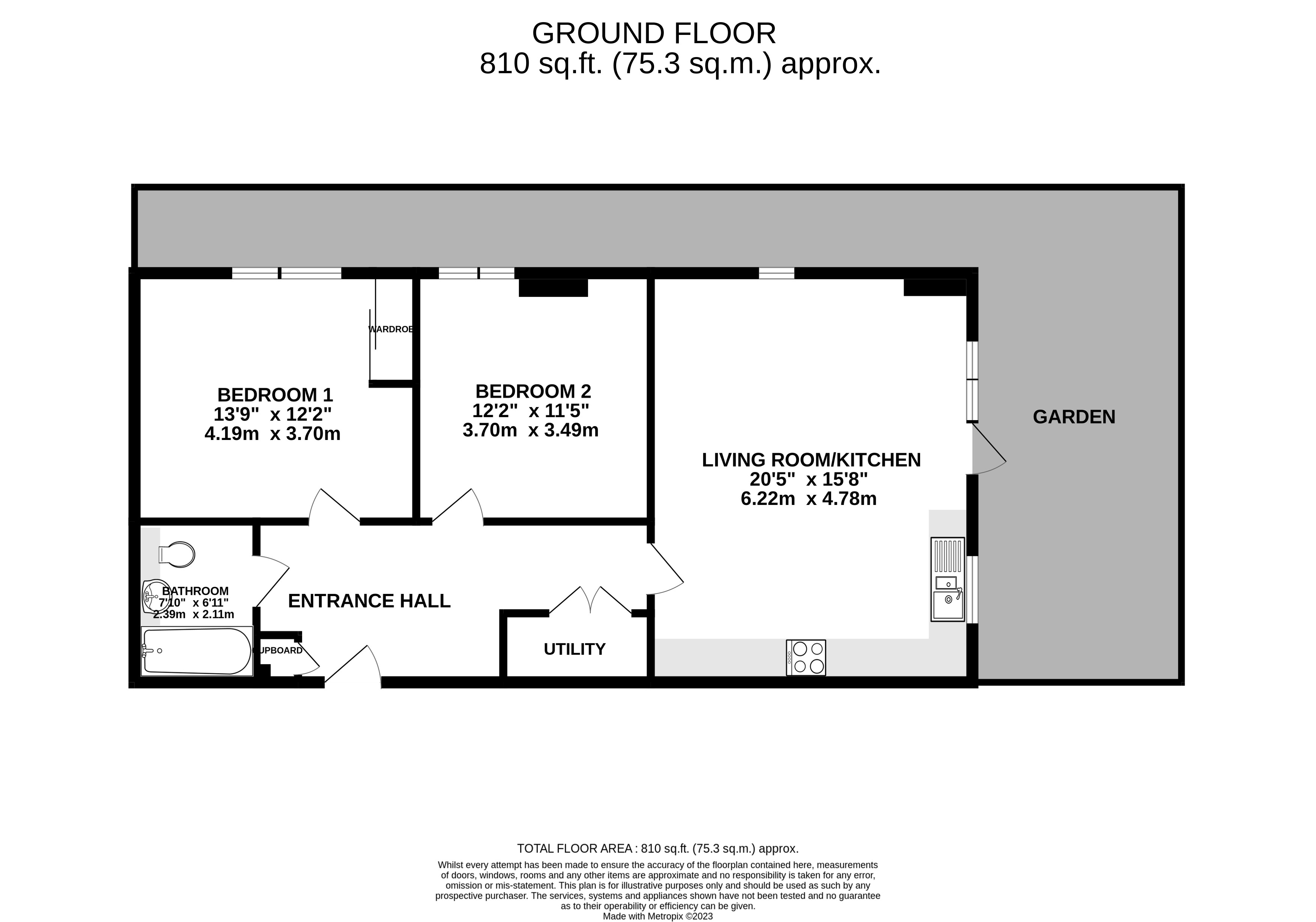 Flat 1,, 6 Portage Place, West Drayton floorplan