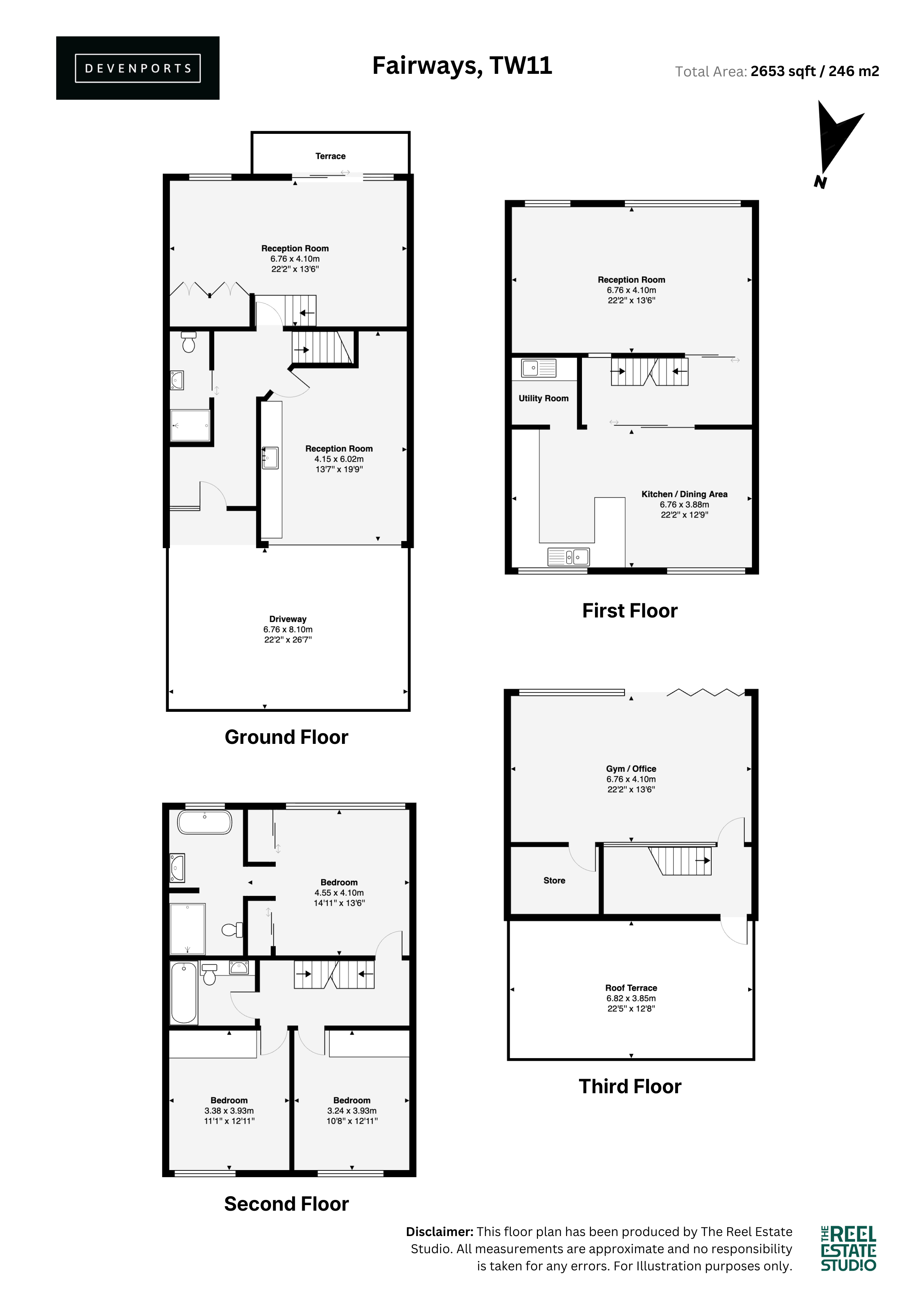 9, Fairways, Teddington floorplan