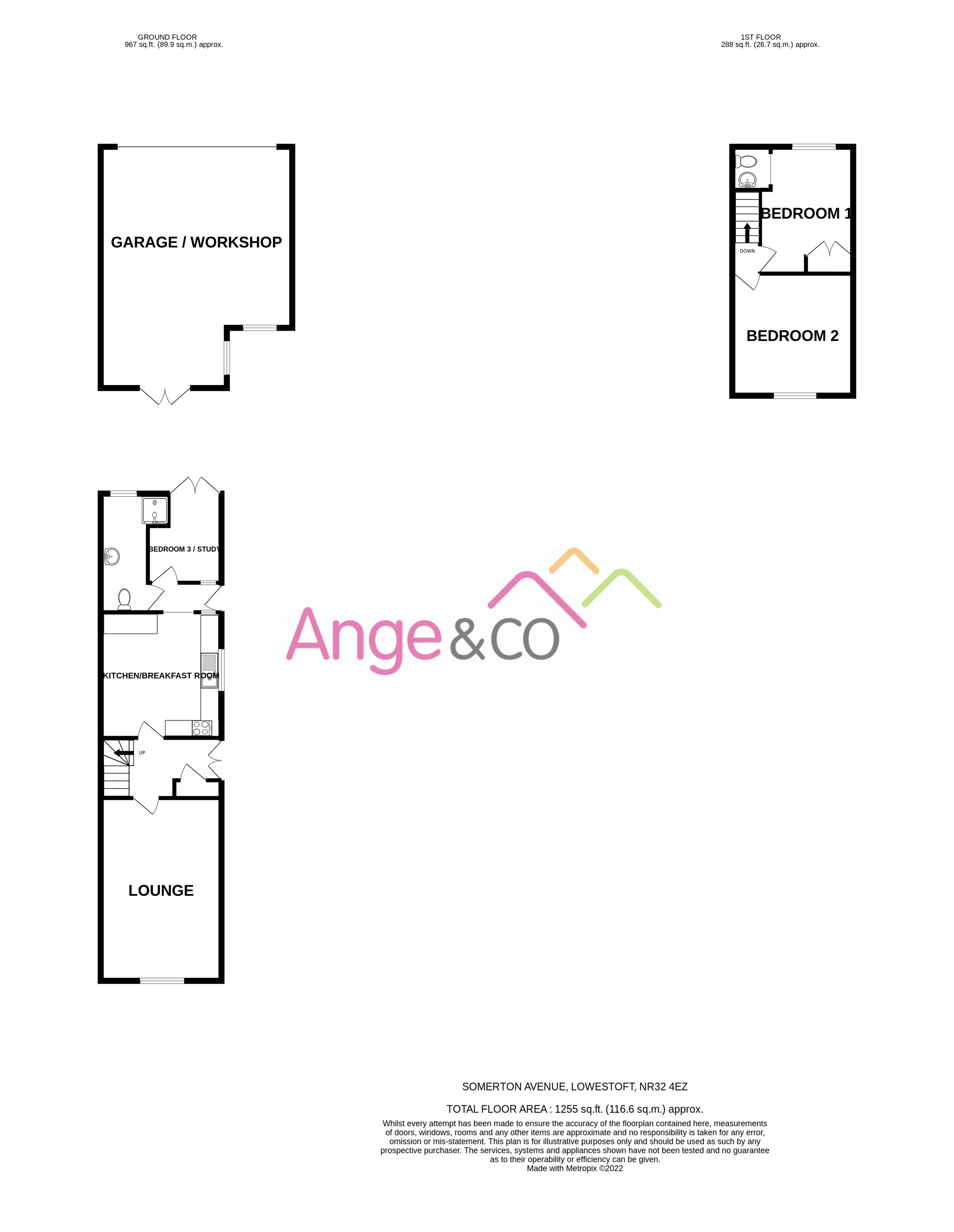 Somerton Avenue, Lowestoft NR32, 2 bedroom end terrace house for sale