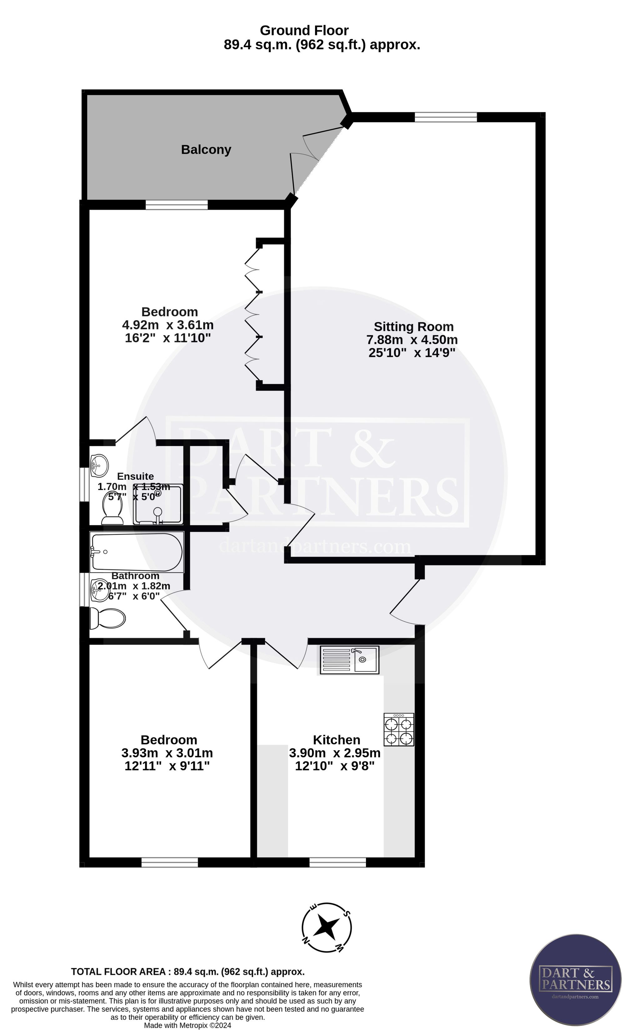 Flat 6, St. Johns Court, Teignmouth floorplan