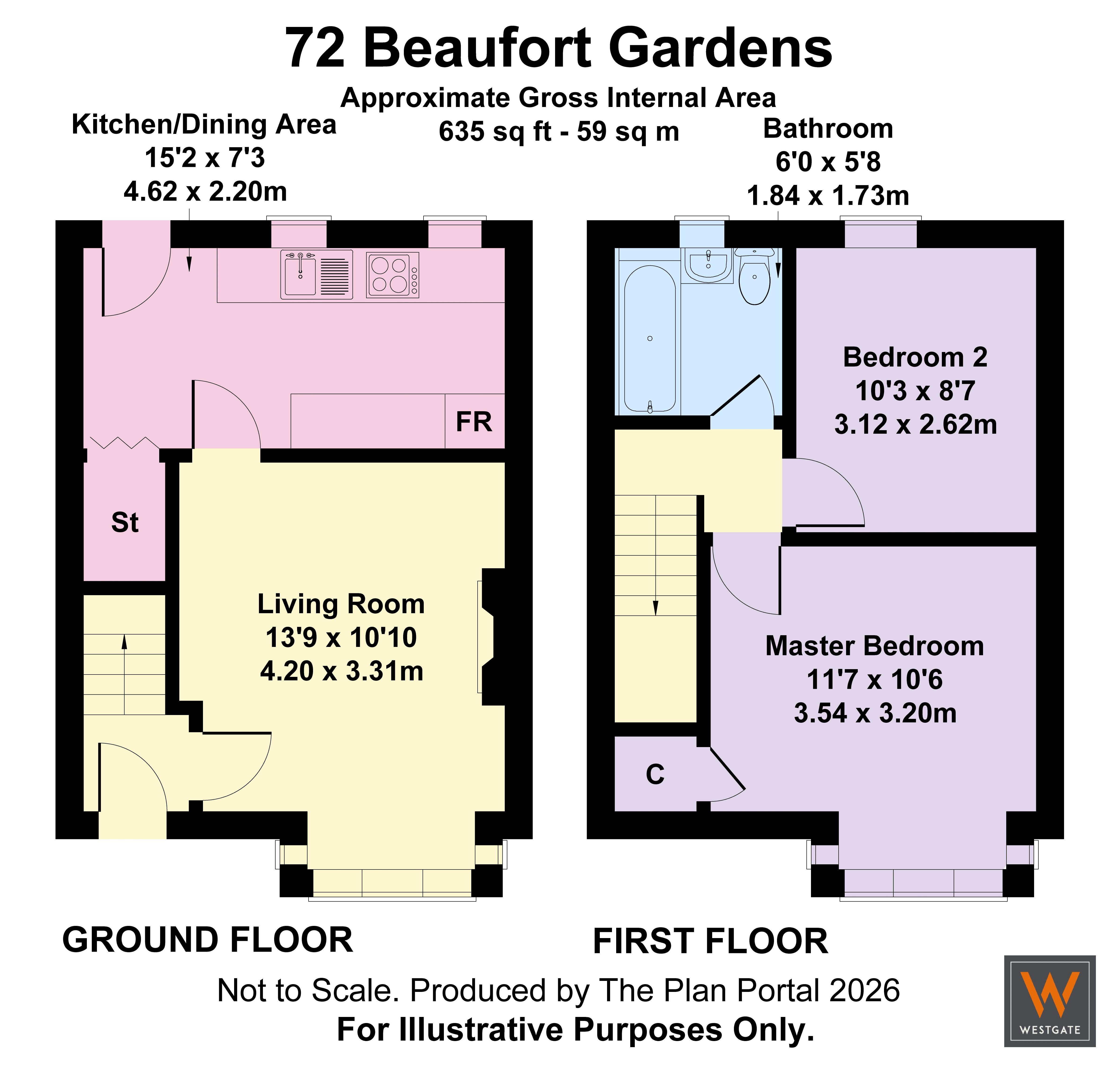 72, Beaufort Gardens, Glasgow floorplan
