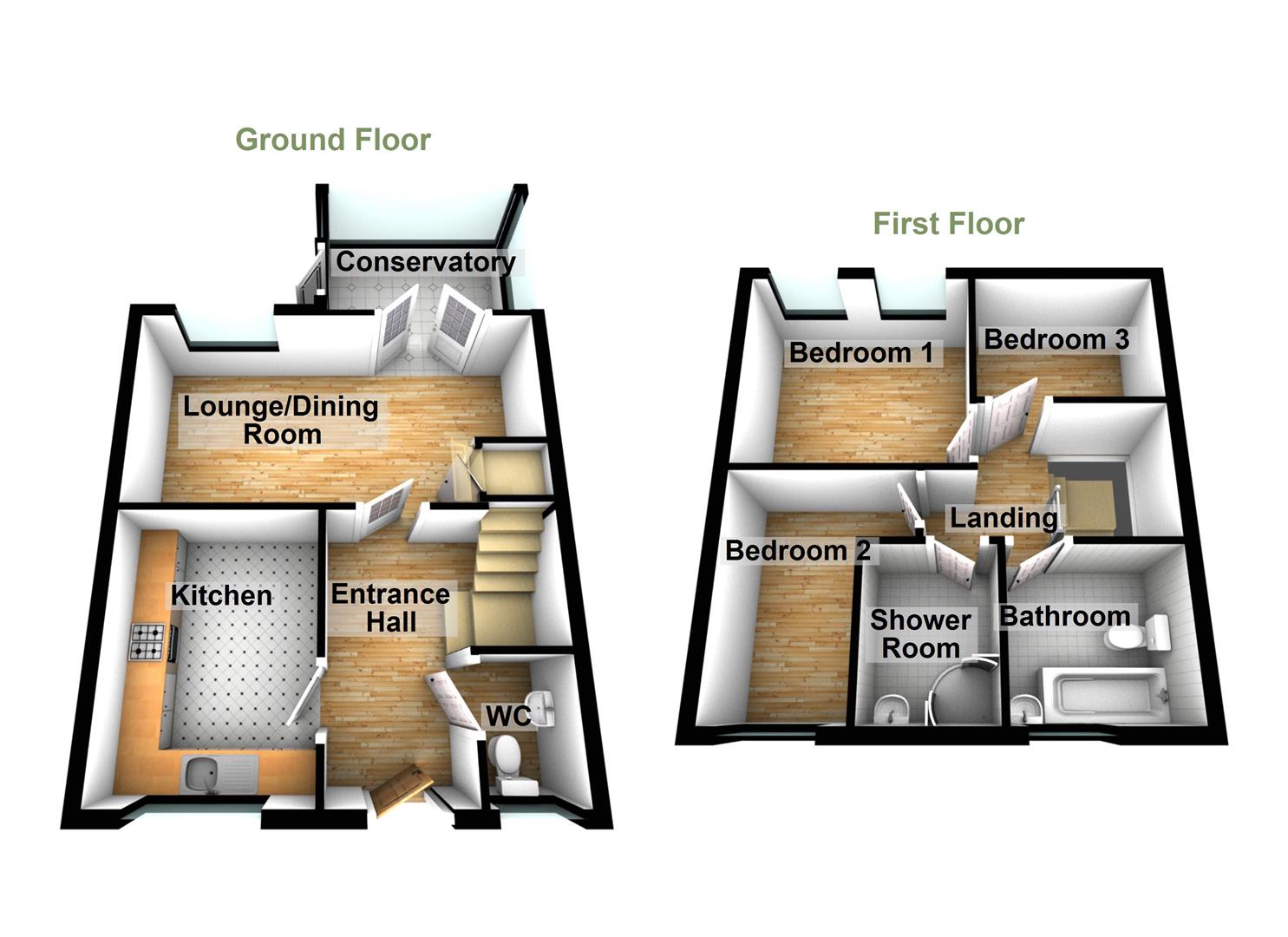 2, Beckside Close, Loftus floorplan