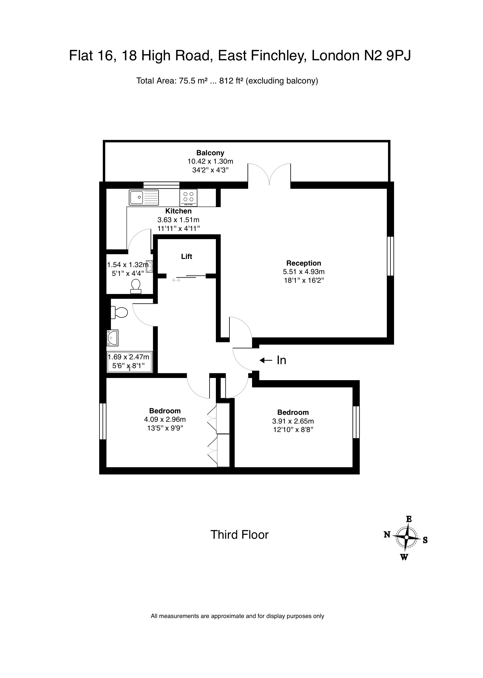 16B Hamlet Gate, High Road, London floorplan