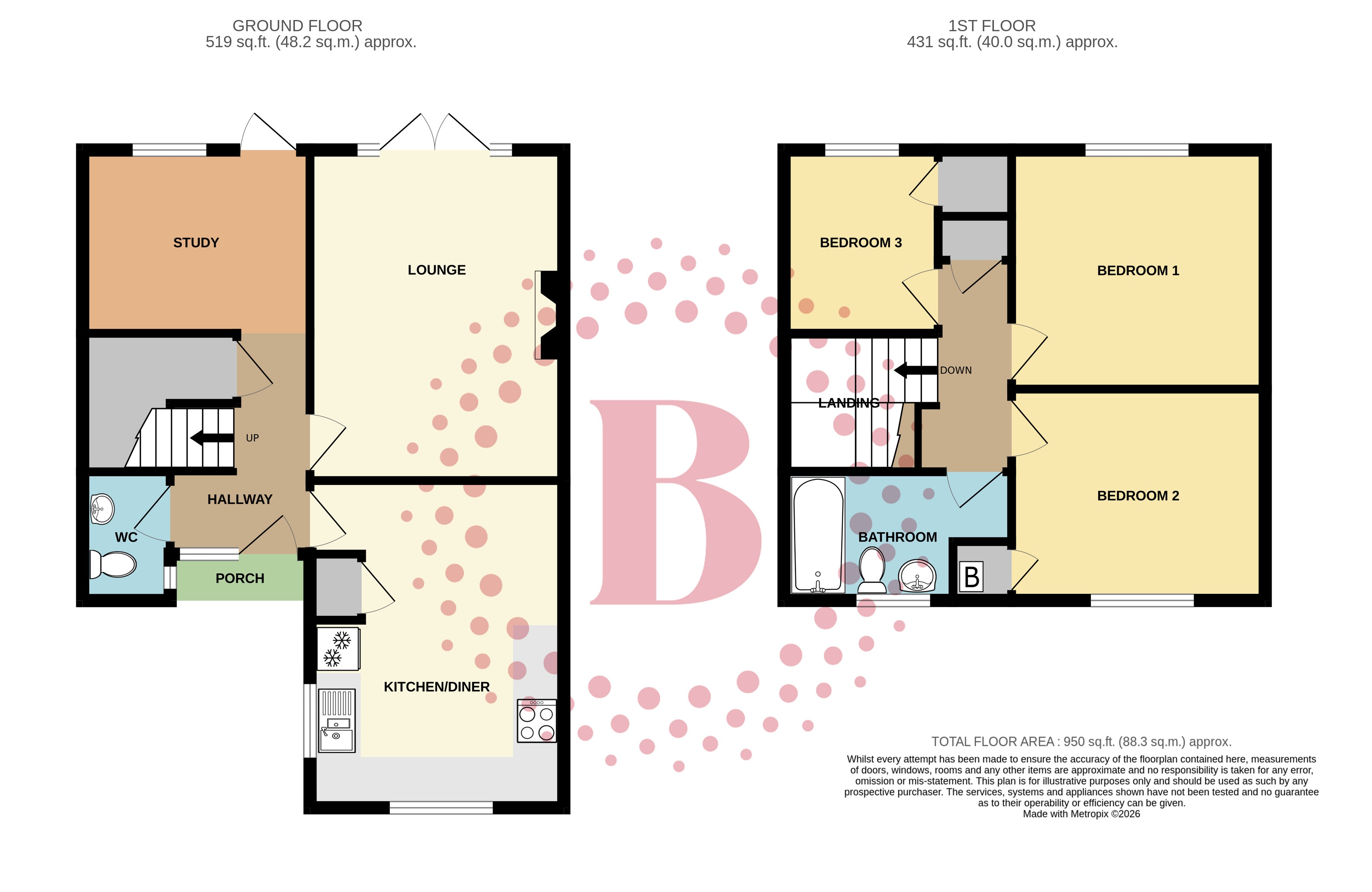 168, Grace Way, Stevenage floorplan