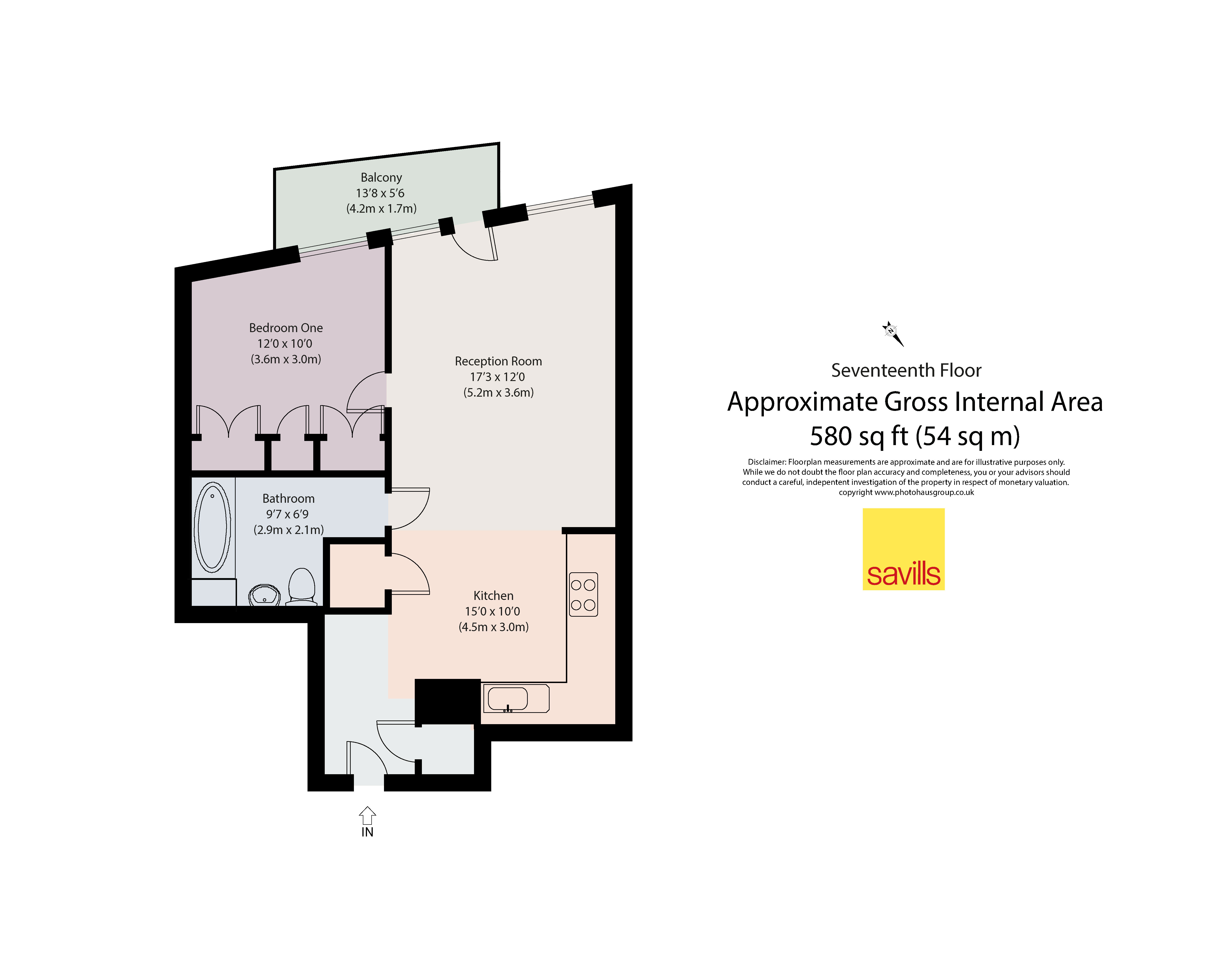 1707, Defoe House, Canning Town floorplan