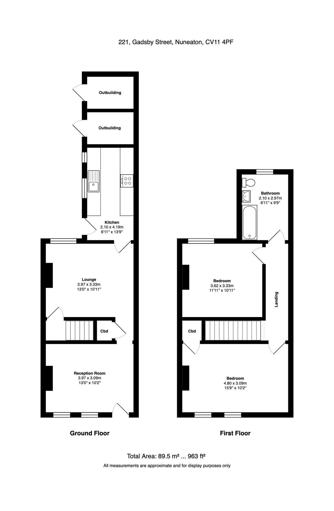 221, Gadsby Street, Nuneaton floorplan
