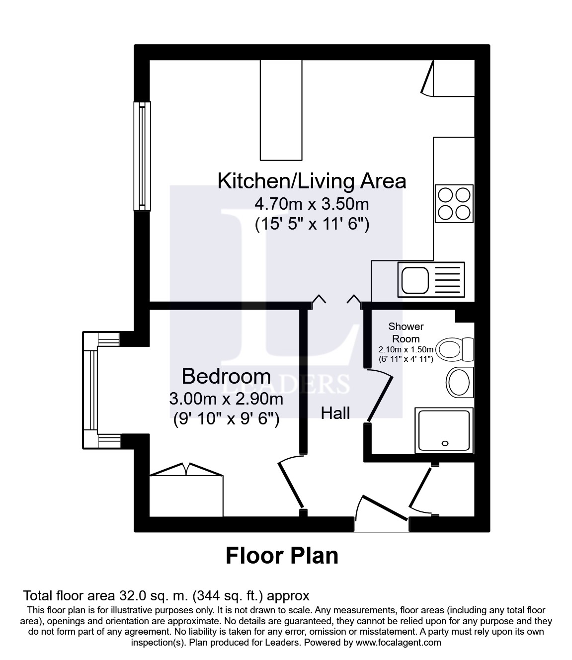 1 Bedrooms Flat to rent in Tenterden Crescent, Kents Hill, Milton Keynes MK7