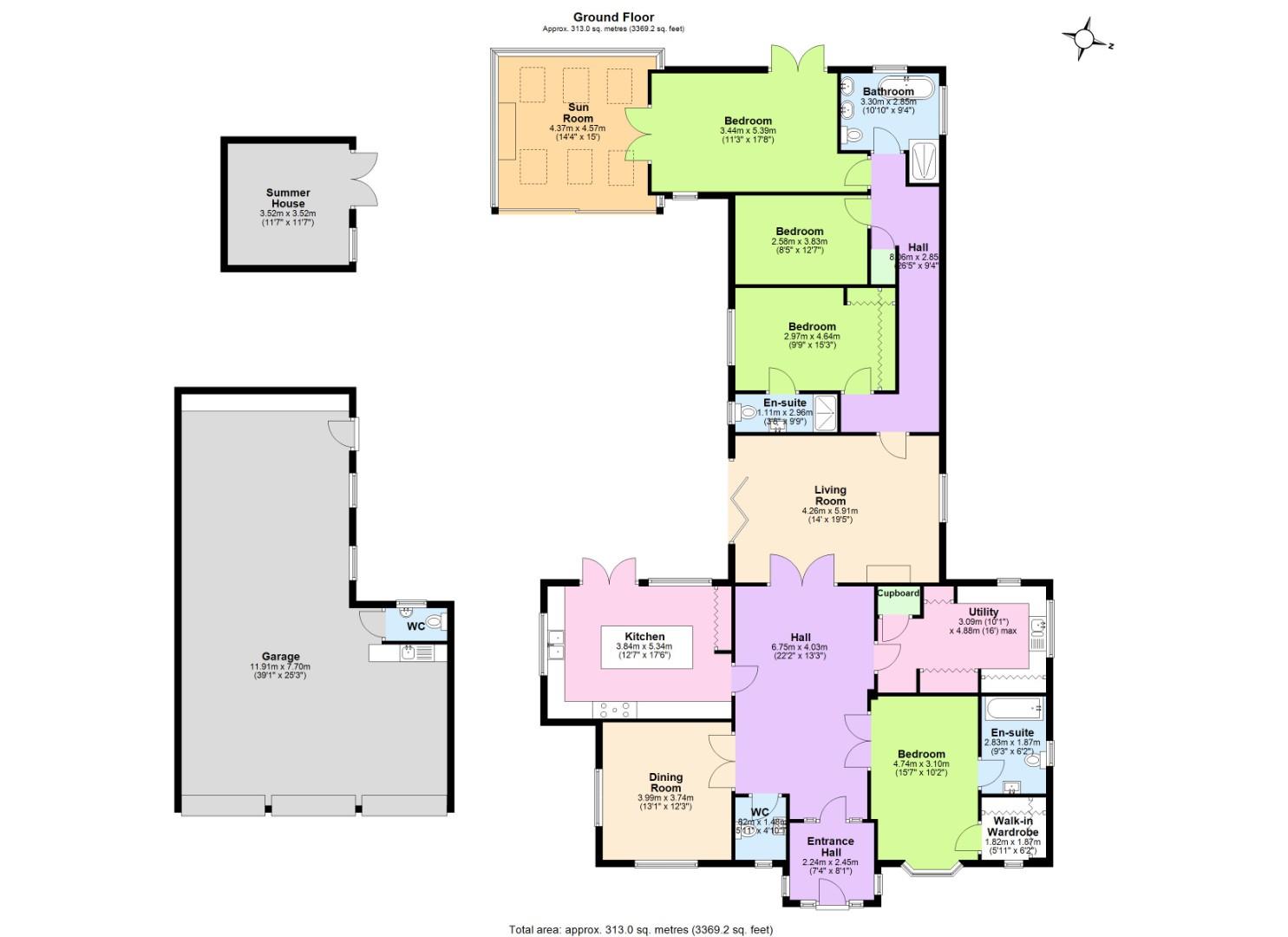 Cherrytree Lodge, Lower Brand, Griffydam floorplan
