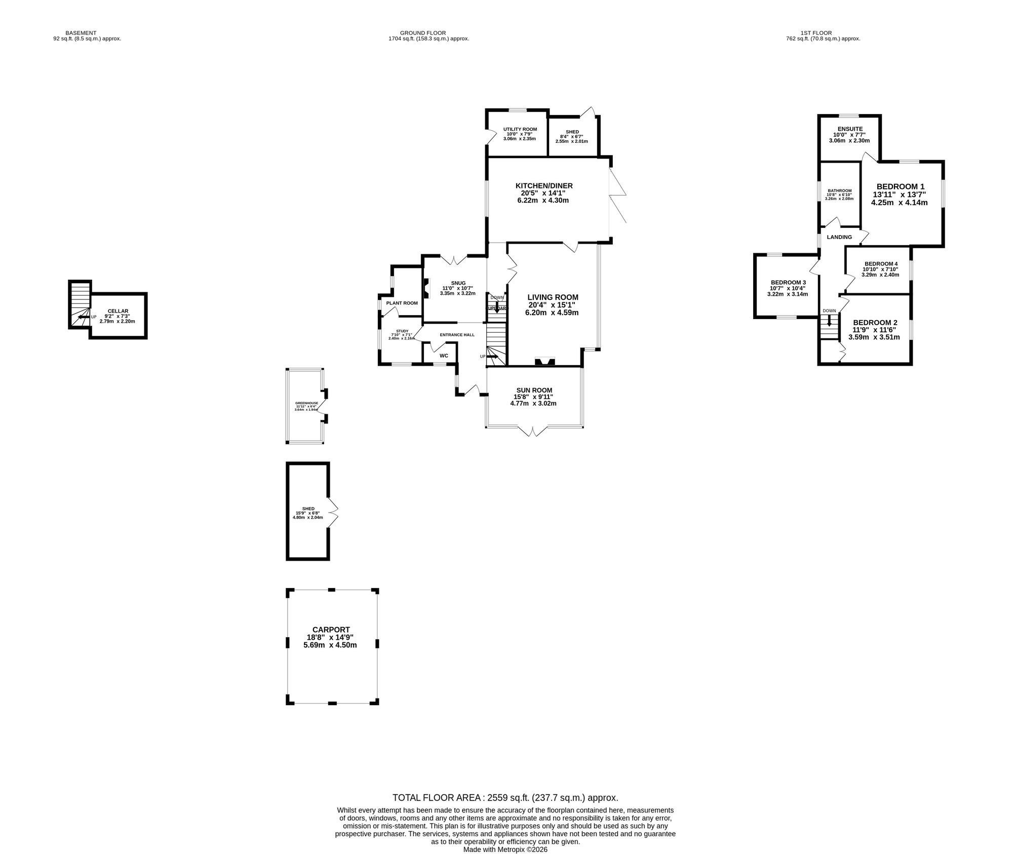 16 The Quarry, Market Drayton floorplan