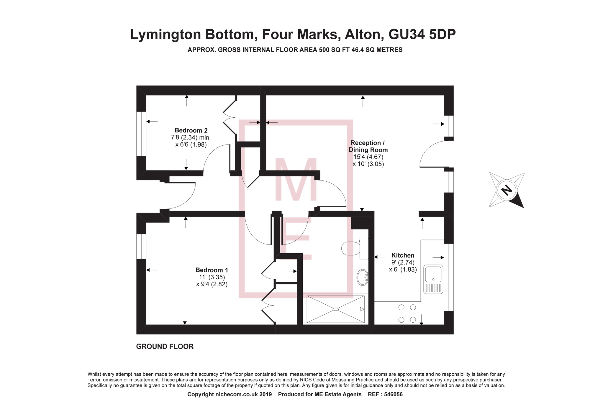 Lymington Bottom, Four Marks, Alton GU34, 2 bedroom flat for sale